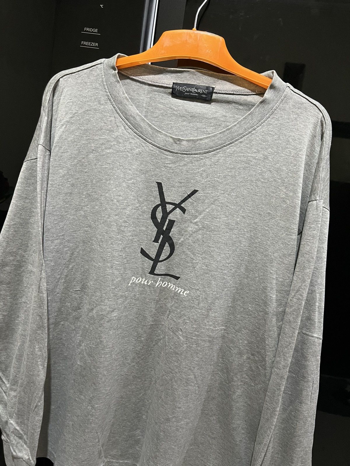Yves Saint Laurent RARE Vintage YSL pour Homme Longsleeve V-Neck T 