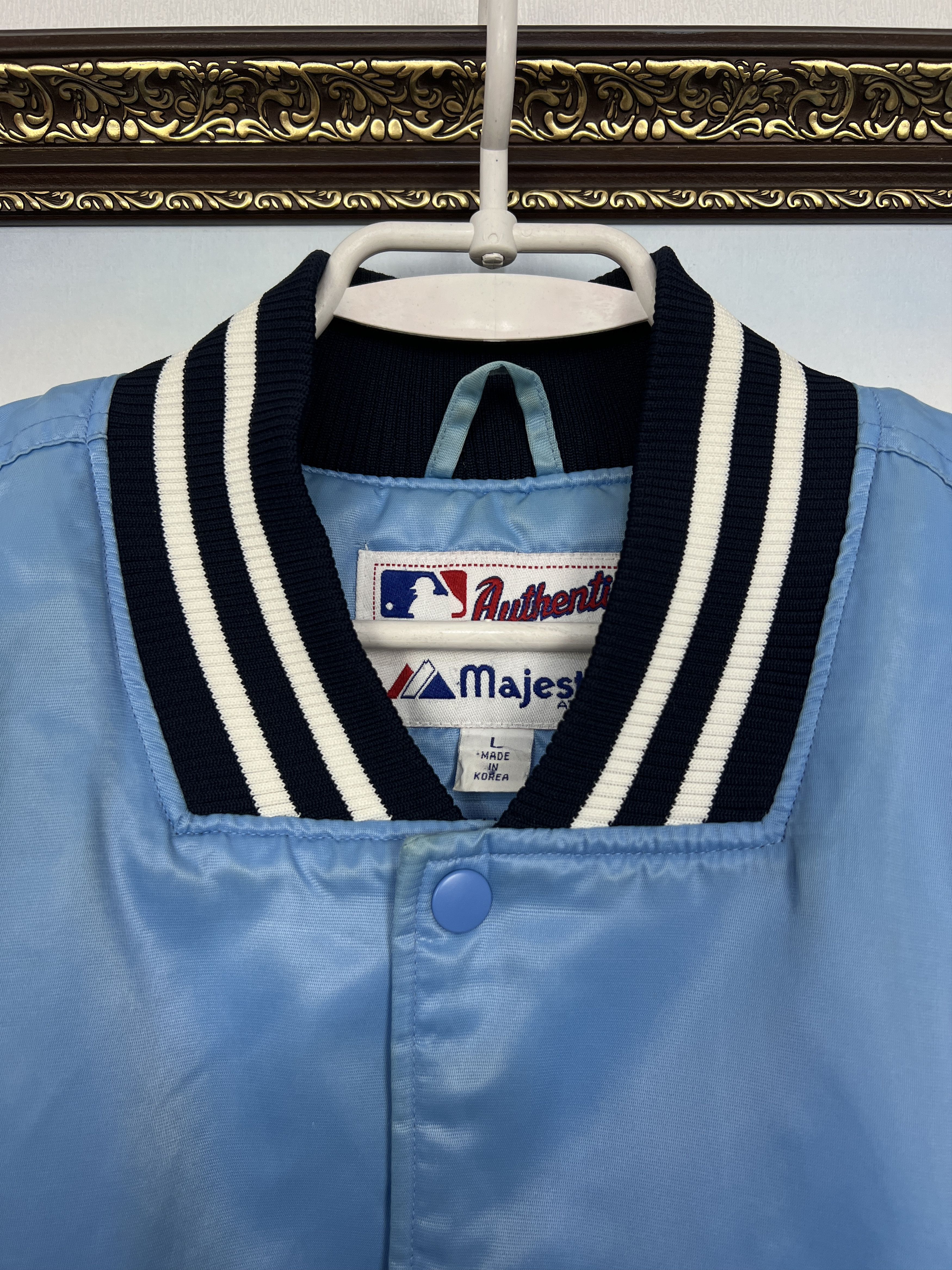 Majestic Vintage Majestic New York Yankees Satin Bomber Jacket MLB Size US L / EU 52-54 / 3 - 6 Thumbnail