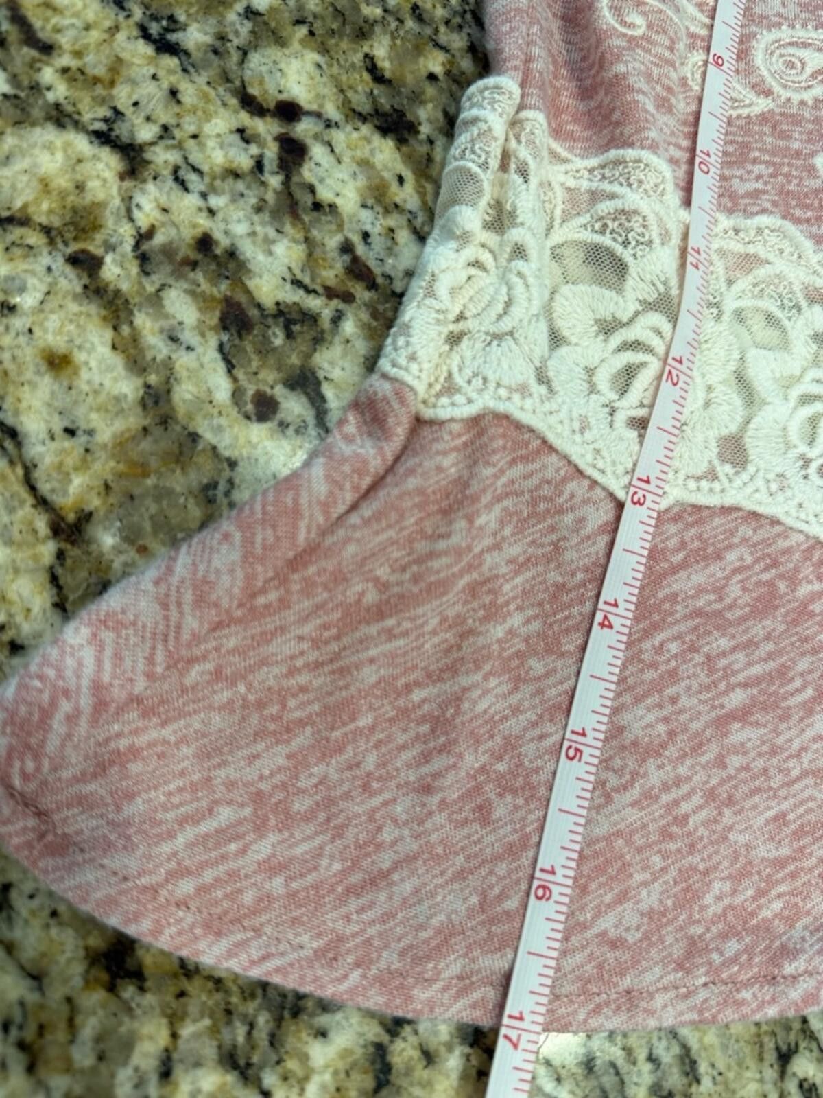 Roper Roper boho blush pink tunic top cream floral lace SZ SM Size S / US 4 / IT 40 - 10 Thumbnail