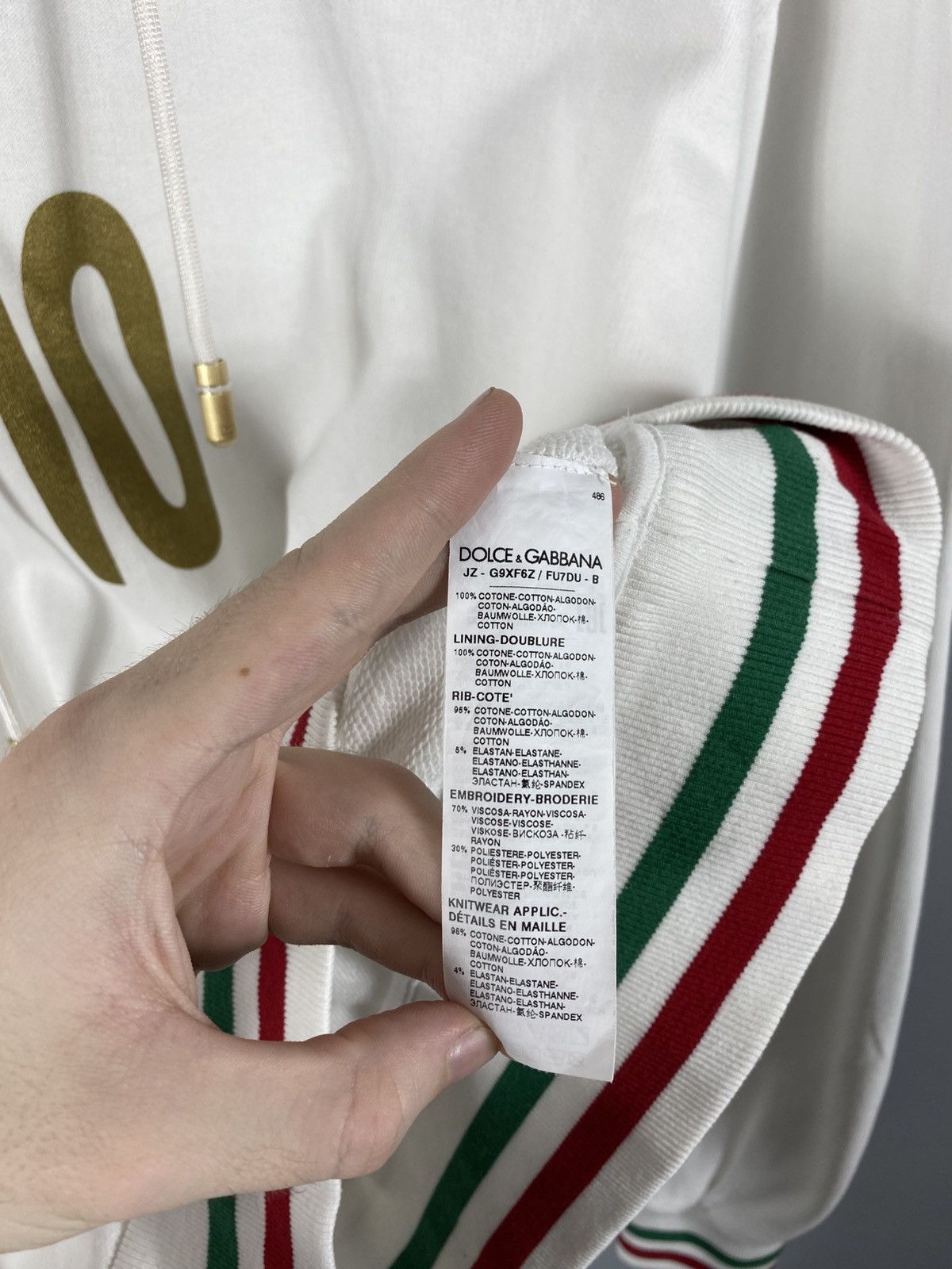 Dolce & Gabbana VERY RARE Dolce&Gabbana D&G Italia 10 Hoodie Big Logo Y2K Size US M / EU 48-50 / 2 - 8 Thumbnail