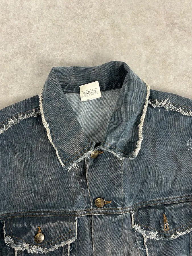 Roberto Cavalli AW2003 Cavalli Blue Eroded Denim Rebel Jacket Size US L / EU 52-54 / 3 - 4 Thumbnail