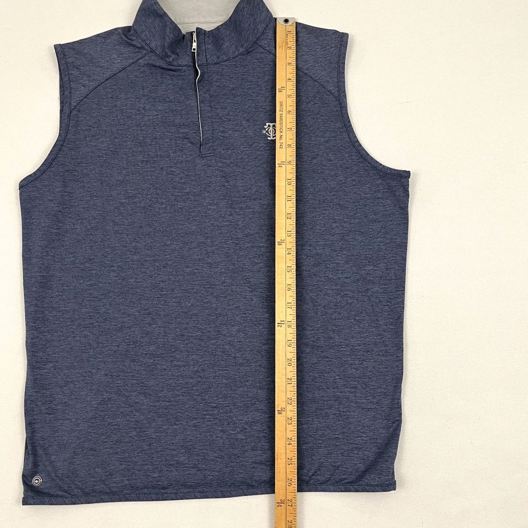 Peter Millar Peter Millar Crown Crafted Vest Mens M Blue Talbot Country Club Golf Quarter Zip Vest Size US M / EU 48-50 / 2 - 6 Thumbnail
