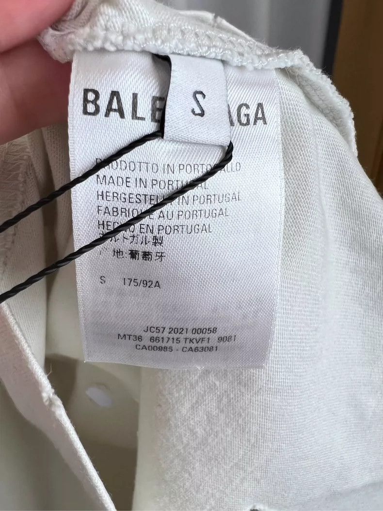 Balenciaga Balenciaga White do old damage self introduction short sle Size US S / EU 44-46 / 1 - 5 Thumbnail