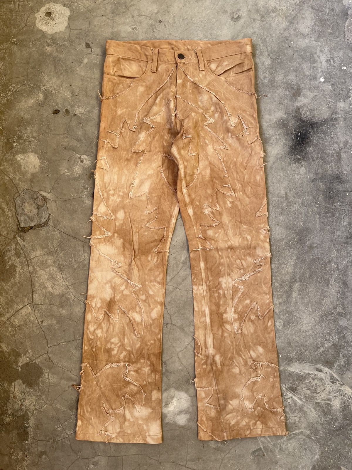 Yasuyuki Ishii Vintage Yoshiyuki Konishi Distressed Patch Cut Art Jeans A6 Size US 30 / EU 46 - 1 Thumbnail