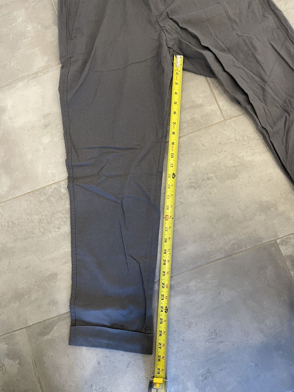 Abercrombie & Fitch Abercrombie & Fitch Cotton & Linen Grey Pants large new Size US 32 / EU 48 - 7 Thumbnail
