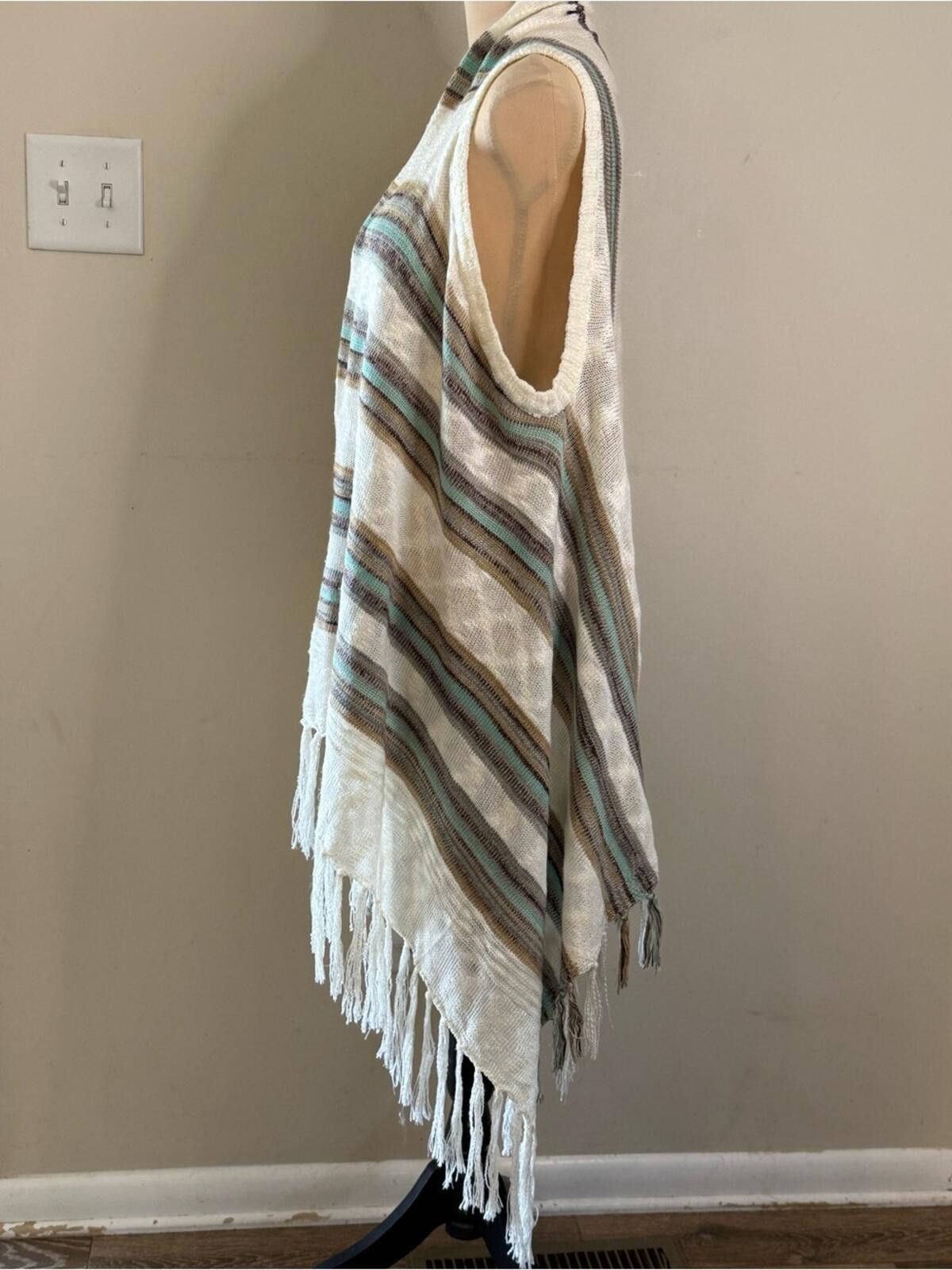 Other Grace & Emma long line knit cardiga fringe boho stripes M/L Size M / US 6-8 / IT 42-44 - 3 Thumbnail
