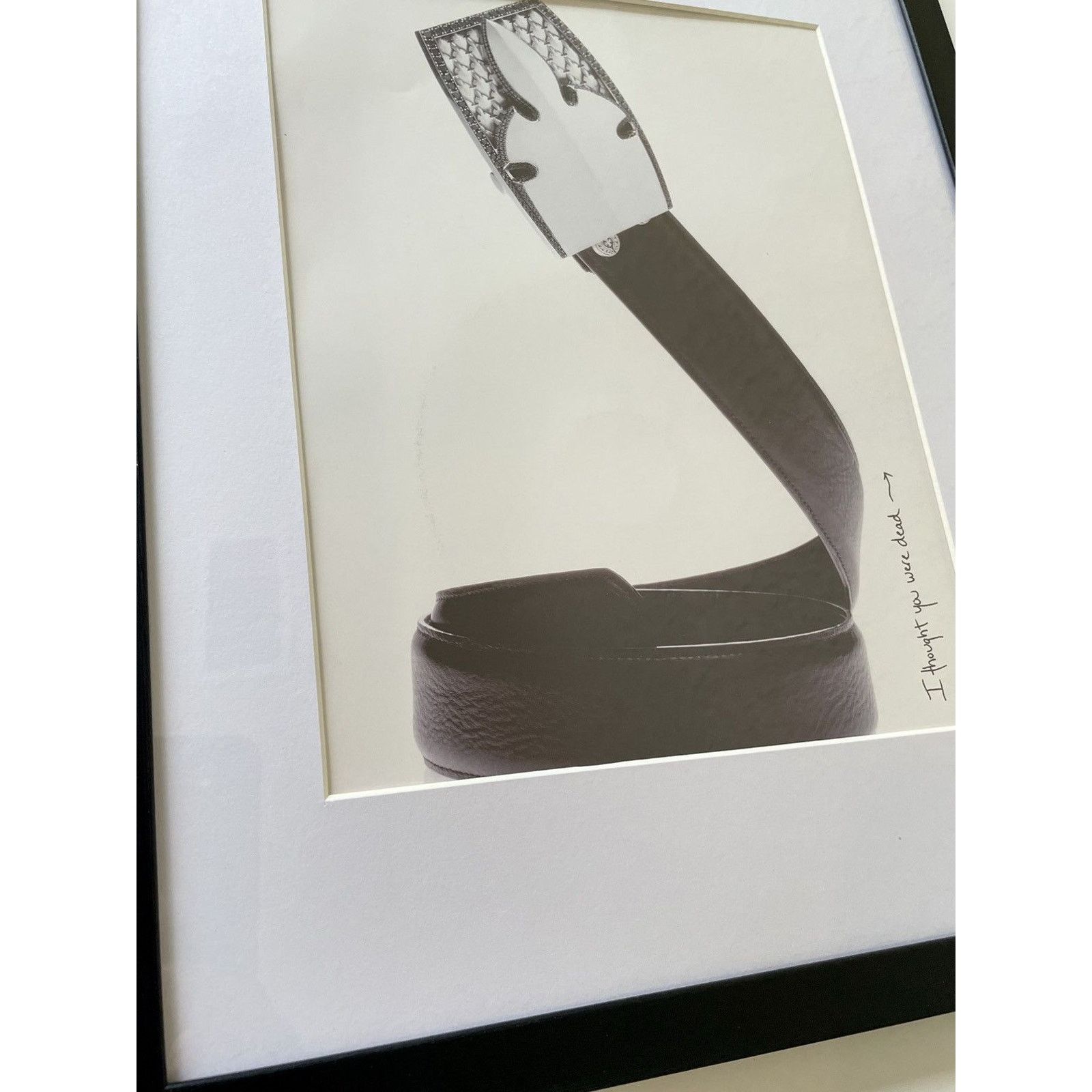 Chrome Hearts × Vintage Chrome Hearts Black leather belt 11x14 Framed poster Size ONE SIZE - 2 Thumbnail