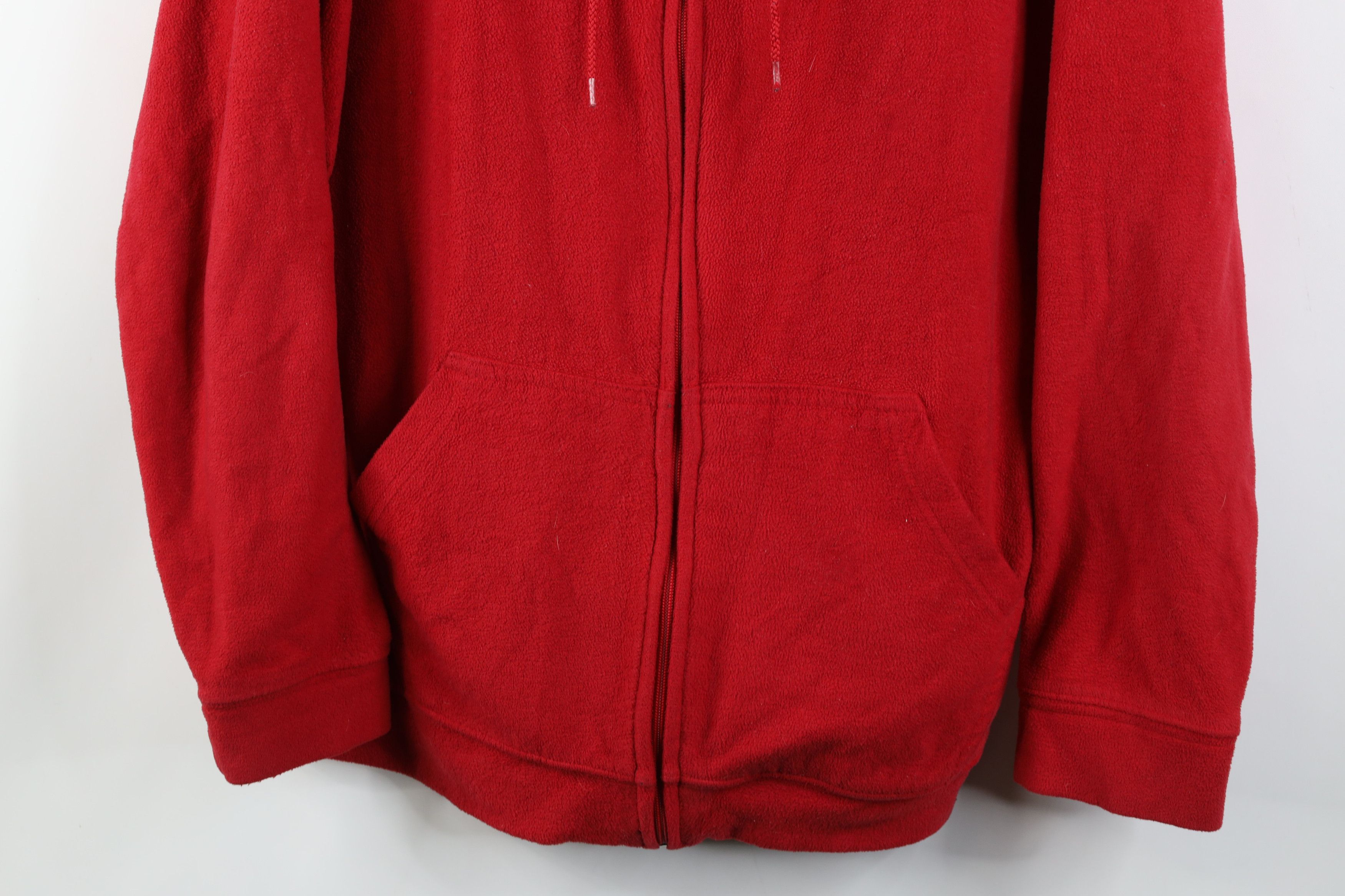 Disney Vintage 90s Disney Mickey Mouse Full Zip Fleece Hoodie Red Size 3XL / US 20-22 - 3 Thumbnail