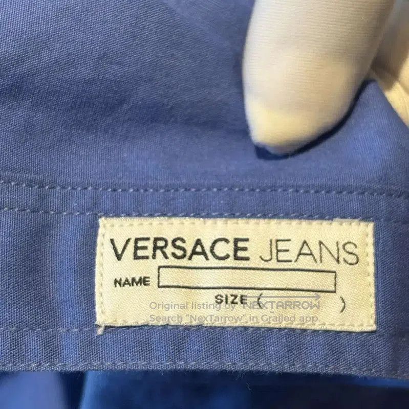 Versace Versace Blue Cotton Short Sleeve Shirt . Size US M / EU 48-50 / 2 - 7 Thumbnail