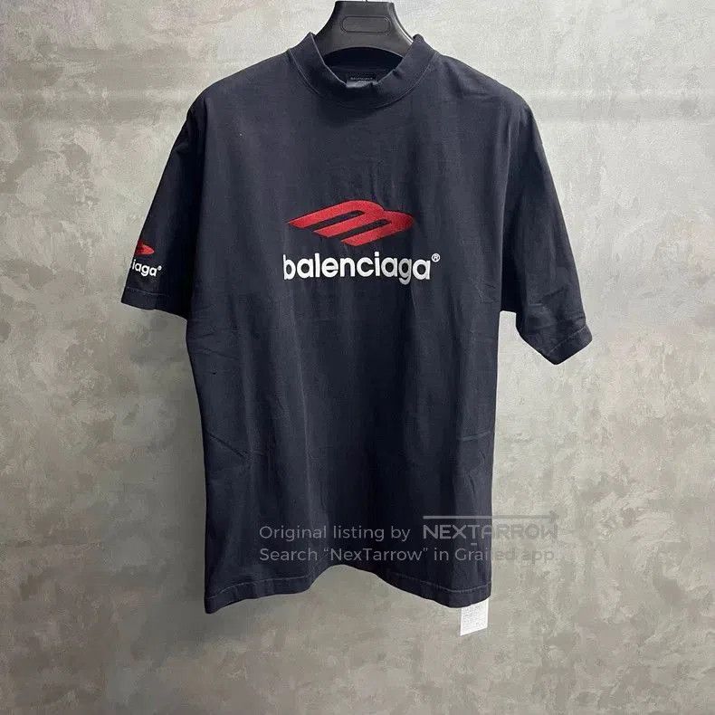 Balenciaga Balenciaga Black Logo Print Short Sleeve T-shirt. Size US XS / EU 42 / 0 - 1 Thumbnail