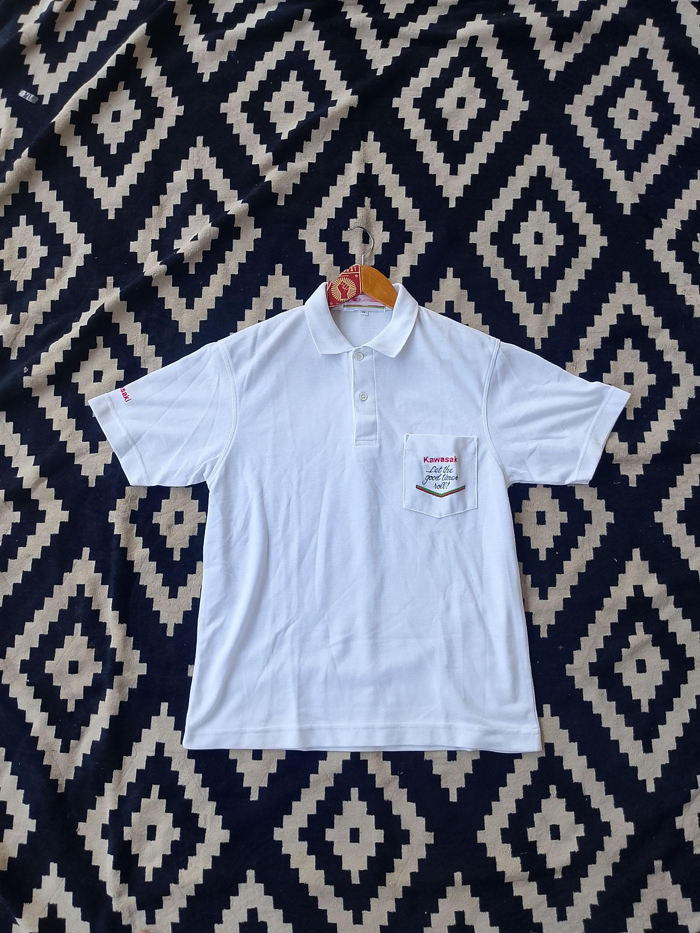 Japanese Brand 💥 Vintage Kawasaki Polo Shirt Let the good times roll!! Size US M / EU 48-50 / 2 - 1 Thumbnail