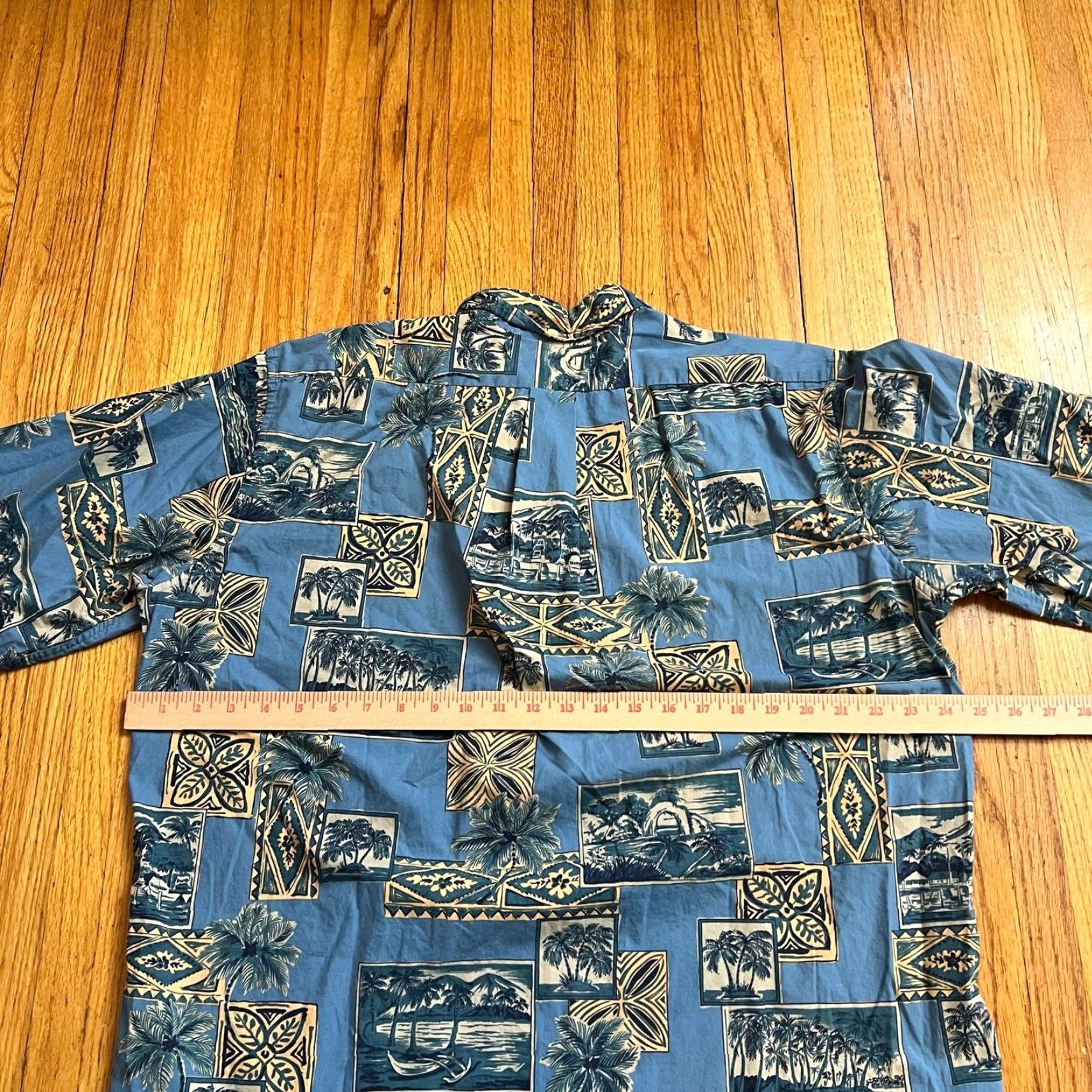 Reyn Spooner Reyn Spooner Pop Over Hawaiian Shirt Men Large Island Blue Half Button Short Sleeve Button-Up L Mens Size US L / EU 52-54 / 3 - 4 Thumbnail