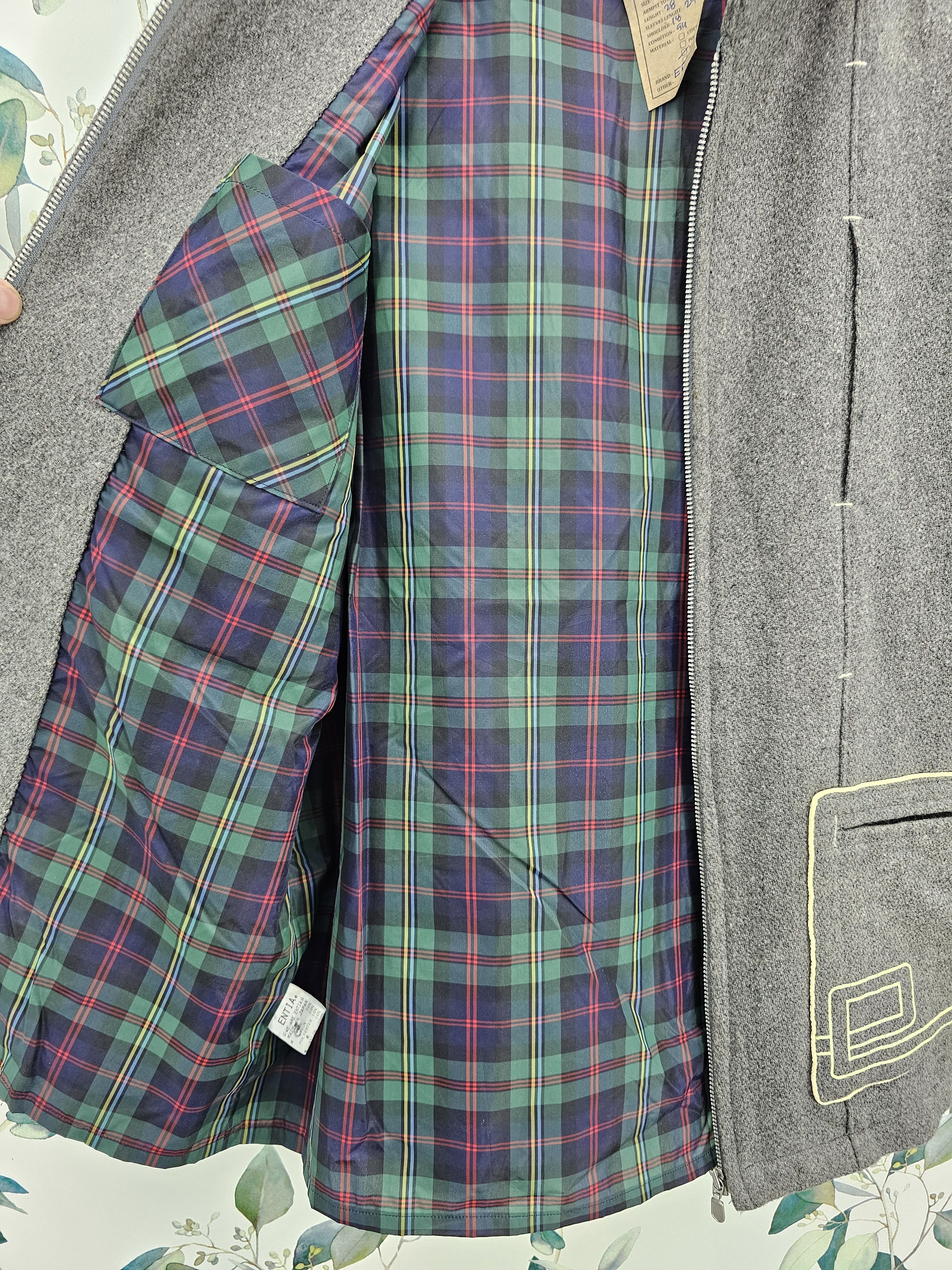 Japanese Brand ENTIA Casual Wool Plaid Checked Designer Jacket J0120 Size US L / EU 52-54 / 3 - 8 Thumbnail