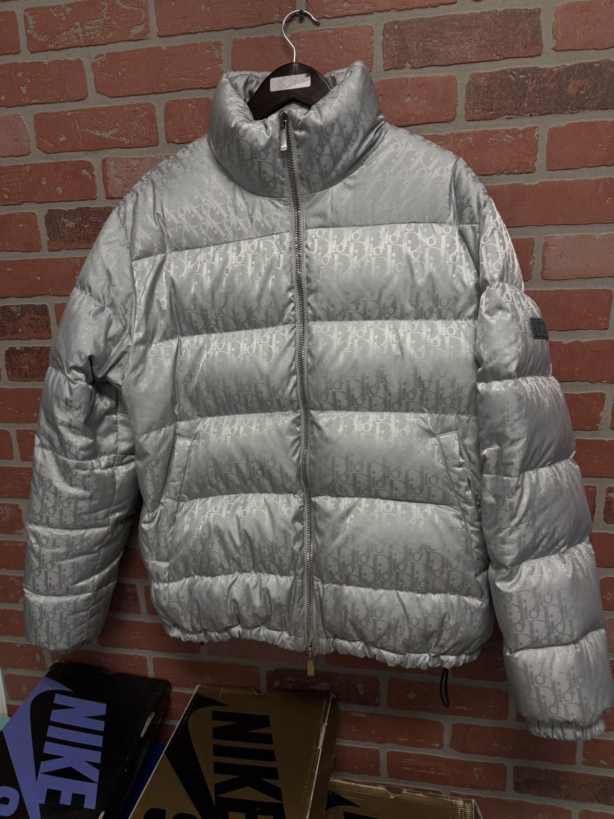 Dior Dior Oblique Down Puffer Jacket Size 54 Silver CLEAN Size US L / EU 52-54 / 3 - 2 Thumbnail