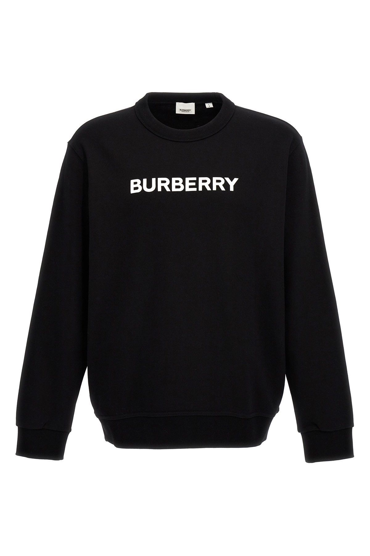 image of Burberry Logo Print Sweatshirt in Black, Men's (Size XL)