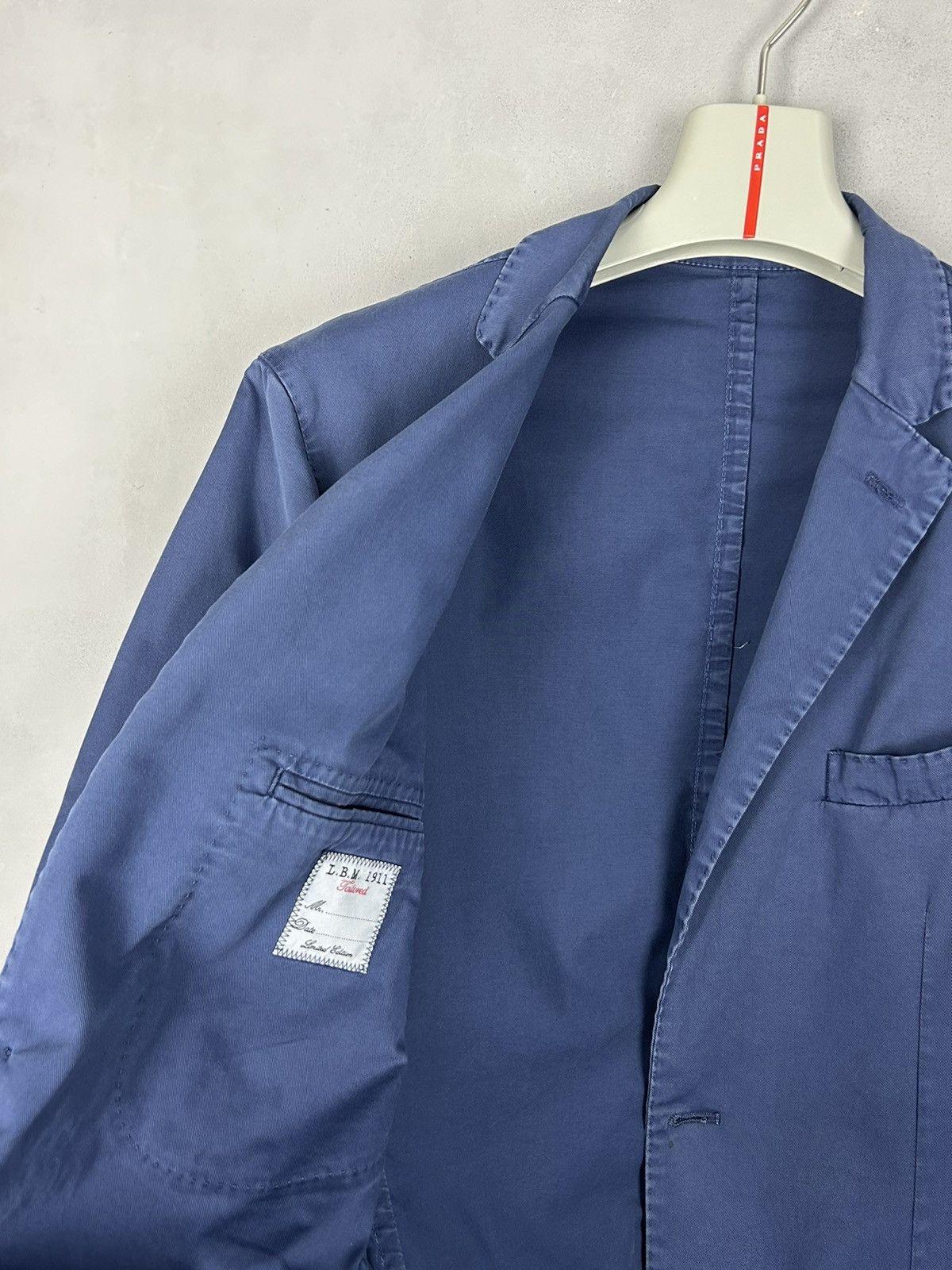 L.B.M. 1911 L.B.M. 1911 Tailored Blue Blazer 52R Italy Mens Cotton Size 52R - 7 Thumbnail