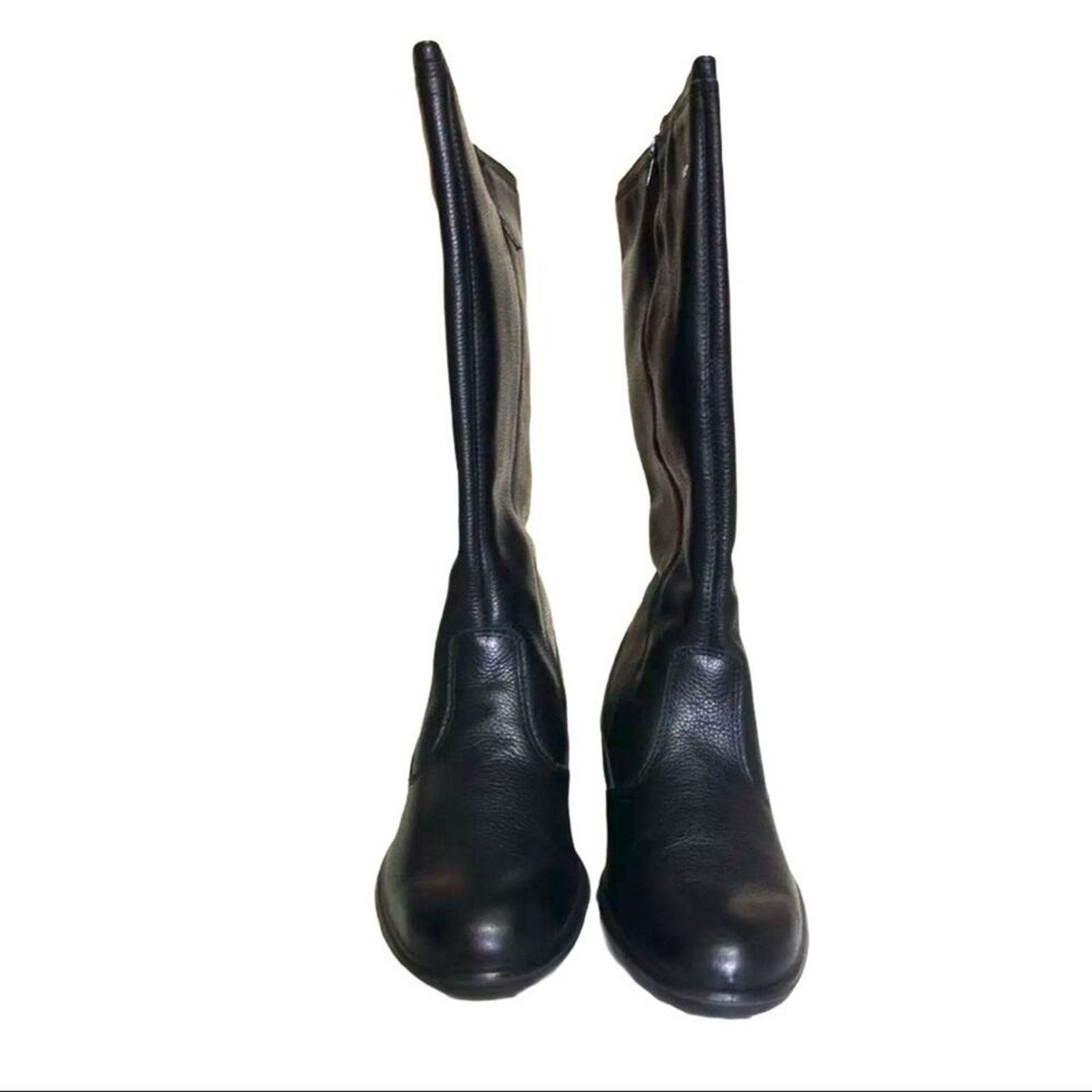Fredo Santana Santana Canada Black Eartha Pebble Leather Boots Size US 7.5 / IT 37.5 - 3 Thumbnail