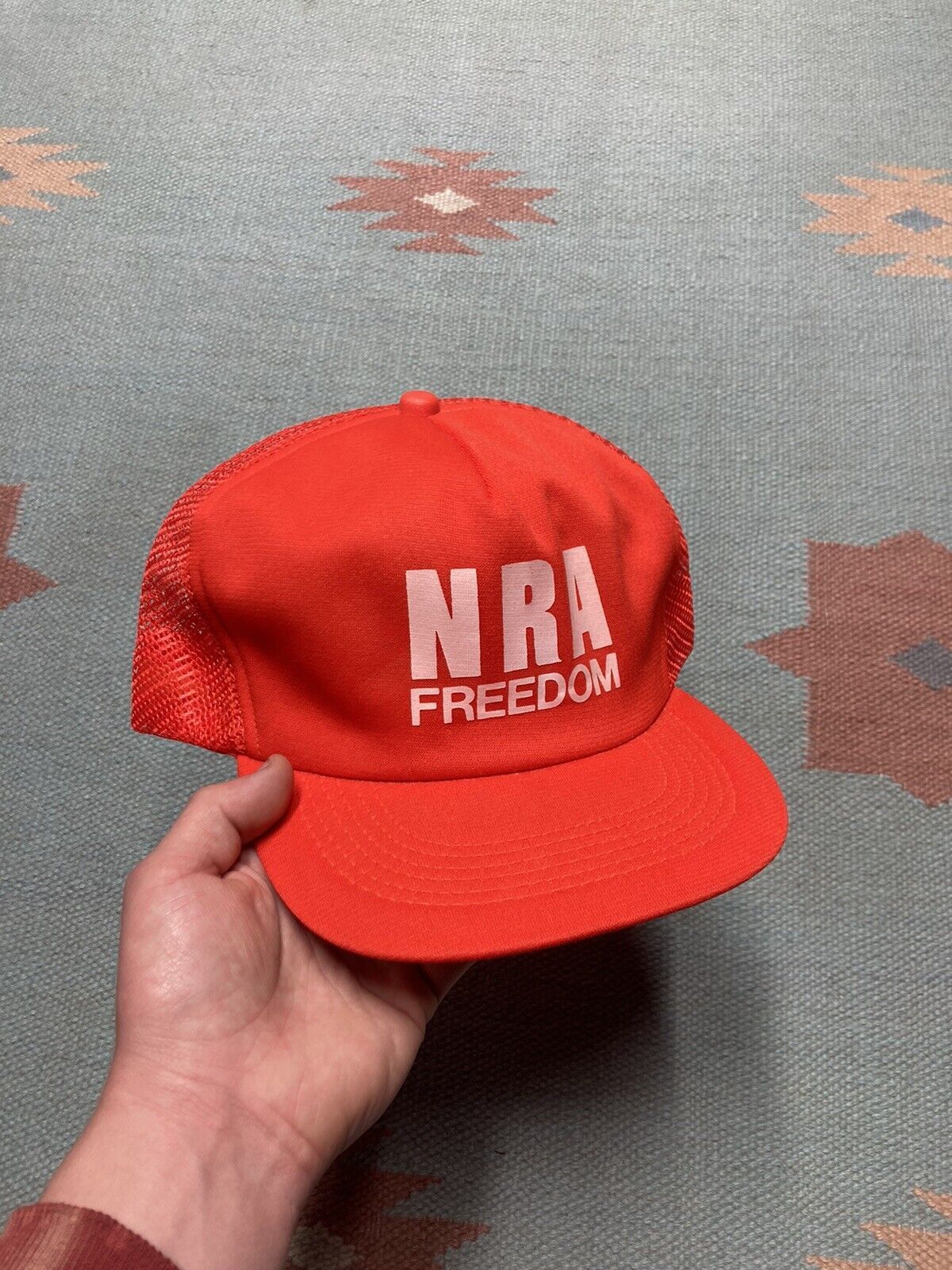 Vintage VTG trucker hat NRA freedom gun rights 2nd amendment USA Size ONE SIZE - 1 Thumbnail