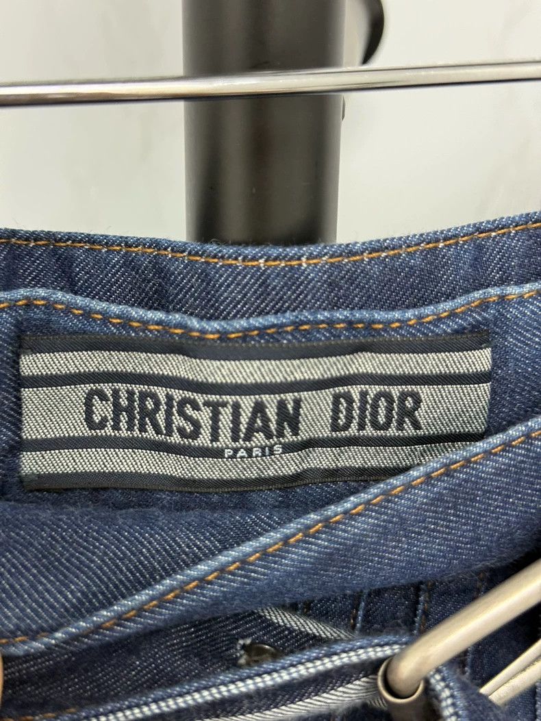 Dior Dior Classic slogan belt pleated denim skirt Size 42" / US 20 - 3 Thumbnail