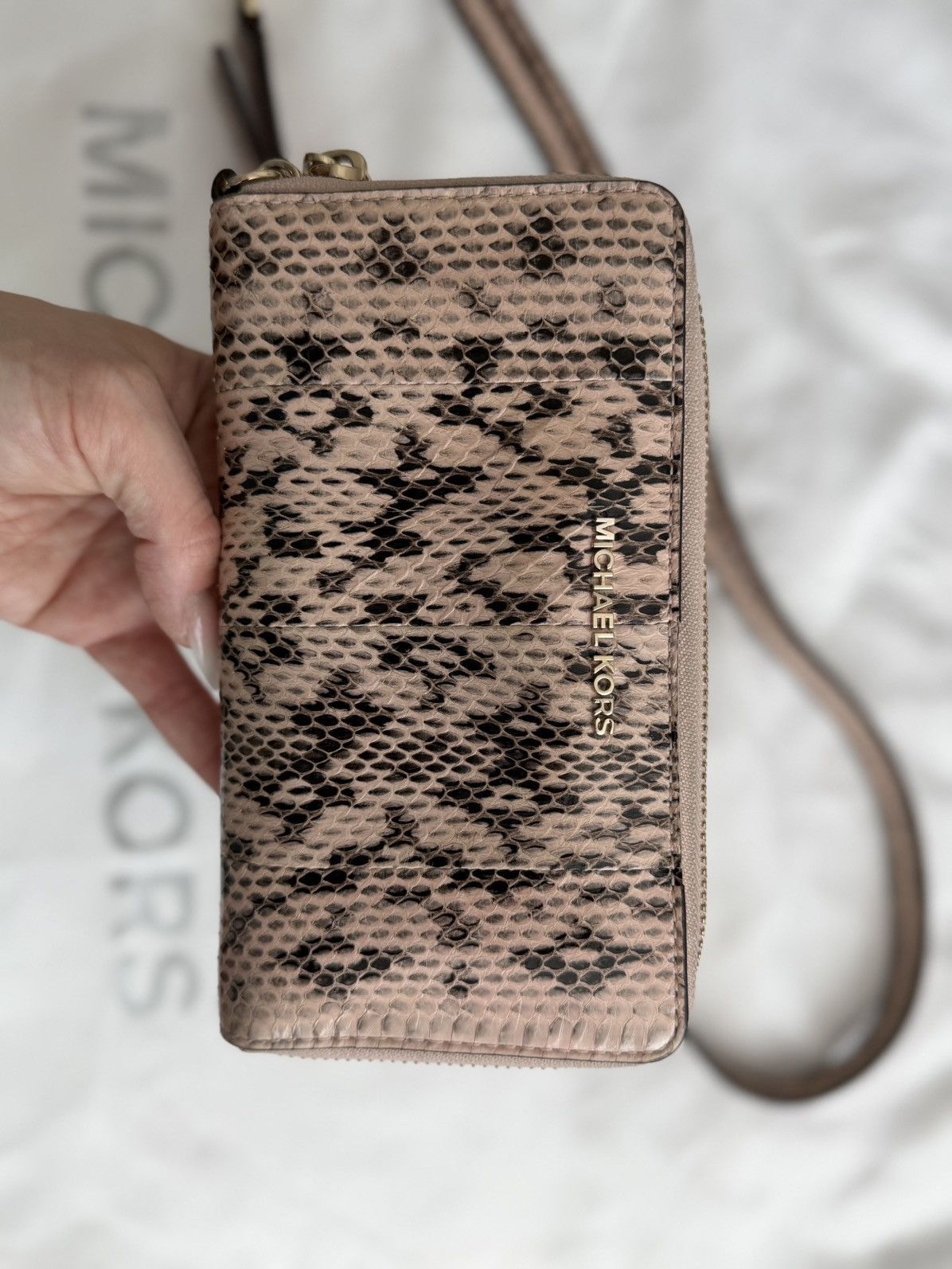 Michael Kors Michael Kors Genuine Snakeskin Mercer and Wallet Size ONE SIZE - 8 Thumbnail