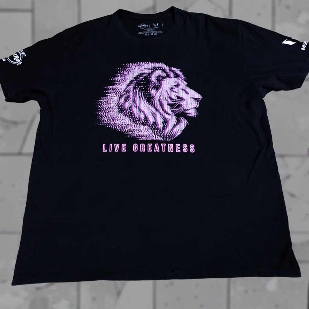 Hard Rock Cafe VINTAGE Hard Rock Cafe T-shirt 2XL Black Men Short Sleeve Cotton Double-Sided Messi Japan Live Greatness Size US XXL / EU 58 / 5 - 1 Thumbnail