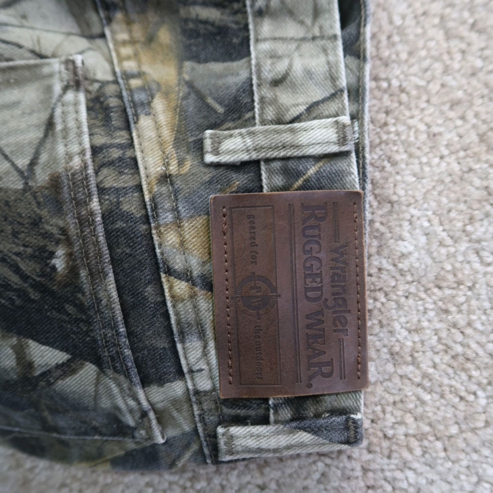 Wrangler VINTAGE Wrangler ProGear Jeans Men's 34x30 Camouflage 5-Pocket Denim Cotton Button Zip Distressed Logo Grovernment? Size US 34 / EU 50 - 6 Thumbnail