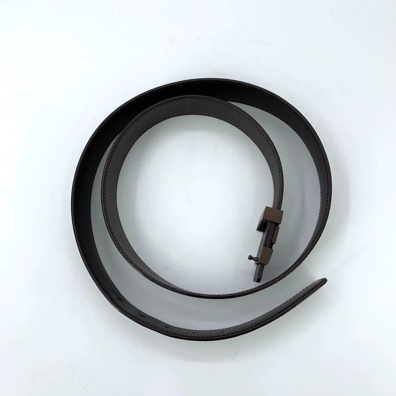Louis Vuitton Louis Vuitton Brown checkered leather belt Size ONE SIZE - 2 Thumbnail