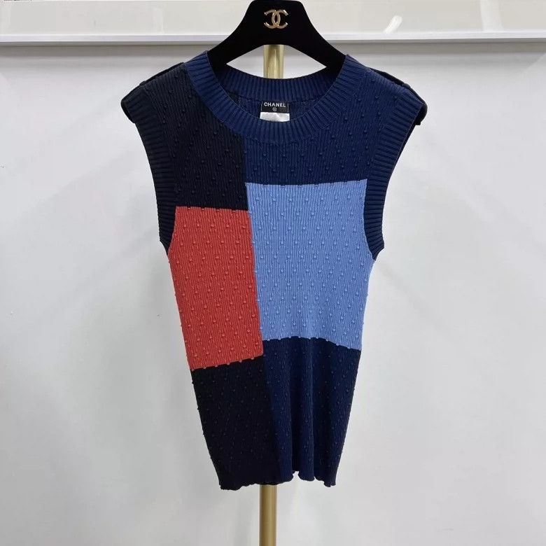 Chanel Chanel Color Block Sleeveless Top Size 34- DMC Size US S / EU 44-46 / 1 - 1 Thumbnail