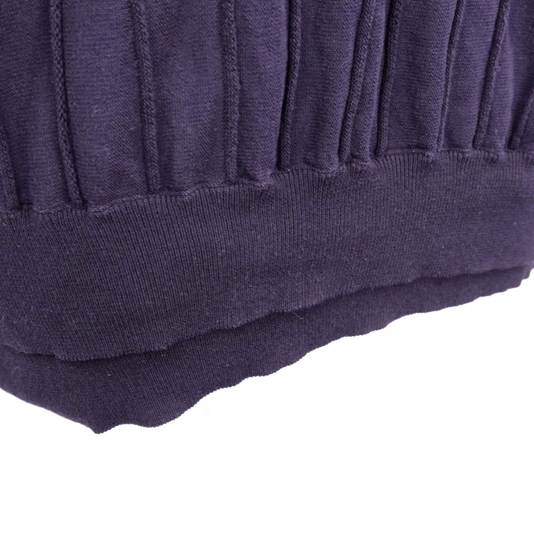 Vintage Sakaya Davis Blouse N avy Sleeveless Knit Cotton 100% Top Women Size M Crew Neck Cap Sleeve Slim Fit Regular Knit Shirt Size M / US 6-8 / IT 42-44 - 4 Thumbnail