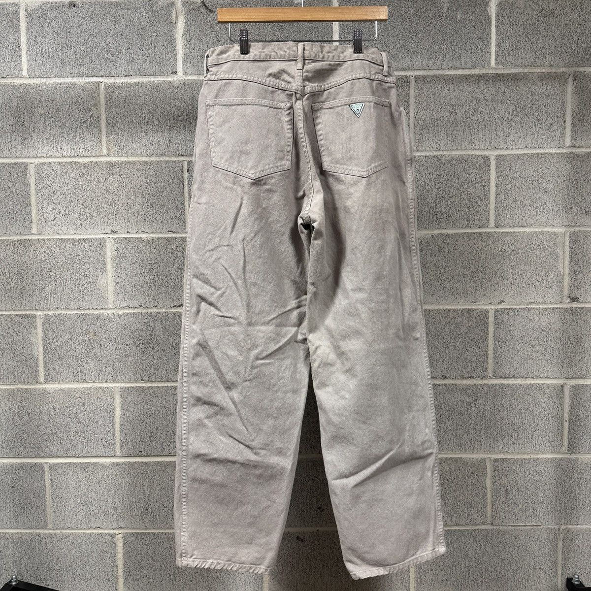Vintage 90s Guess Baggy Wide Leg Grey Jeans Skater ERD Grunge USA Size US 32 / EU 48 - 2 Thumbnail