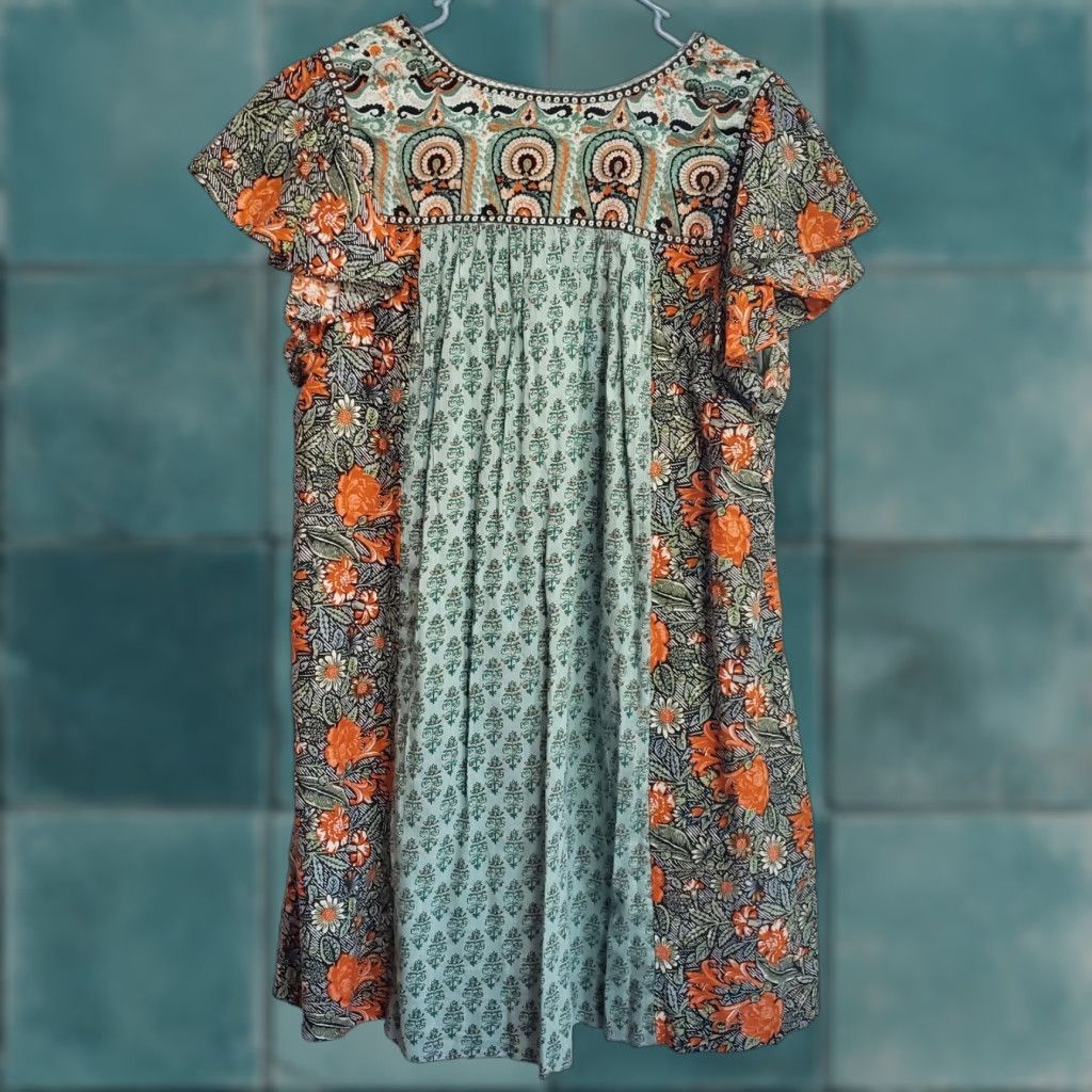 Anthropologie Anthropologie Dress Women Petite L Multicolor Floral Boho Pockets Astrid Tunic Size L / US 10 / IT 46 - 1 Thumbnail