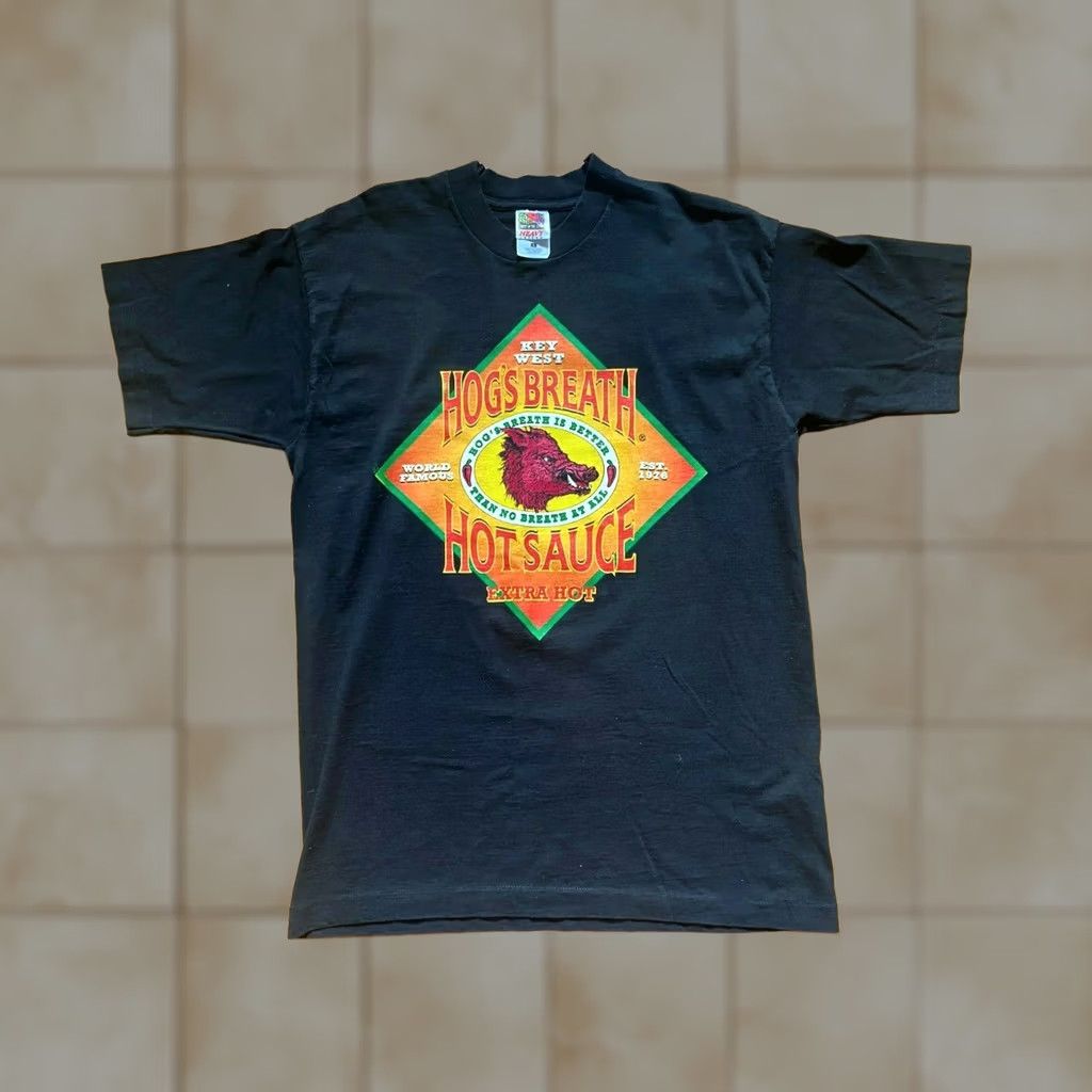 Fruit Of The Loom VTG Hogs Breath Saloon Key West Florida T Shirt Mens Sz L Black Cotton Short Sleeve Crew Neck Fruit of the Loom Size US L / EU 52-54 / 3 - 1 Thumbnail