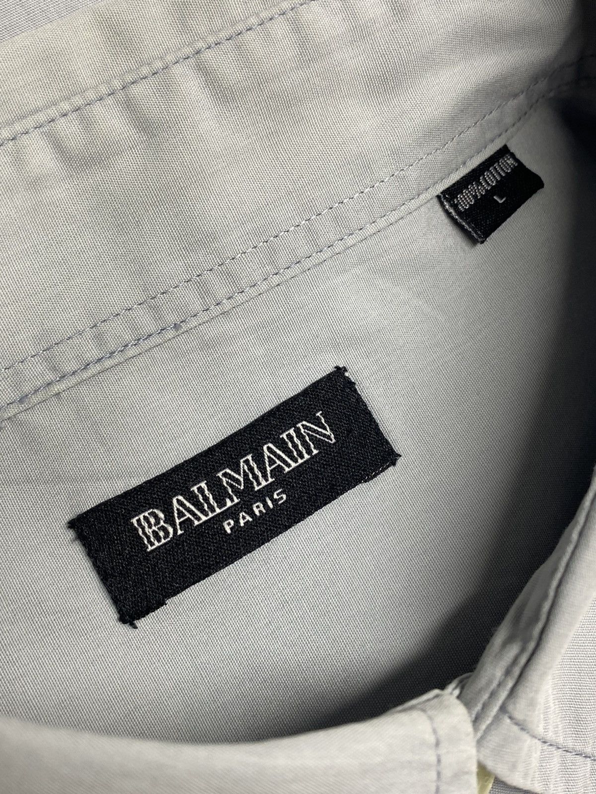 Balmain Balmain Paris Cotton Long Sleeve Shirt Size US L / EU 52-54 / 3 - 20 Thumbnail