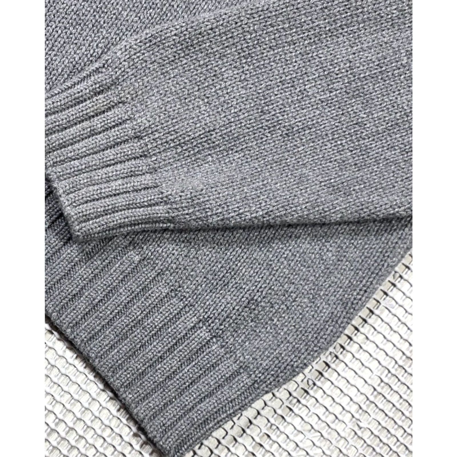 Polo Ralph Lauren VINTAGE Polo Ralph Lauren Mens 2XL Gray Quarter Zip Heavyweight Sweater Mockneck Maroon Pony Knit Pullover Zipper Embroidered Logo Size US XXL / EU 58 / 5 - 6 Thumbnail