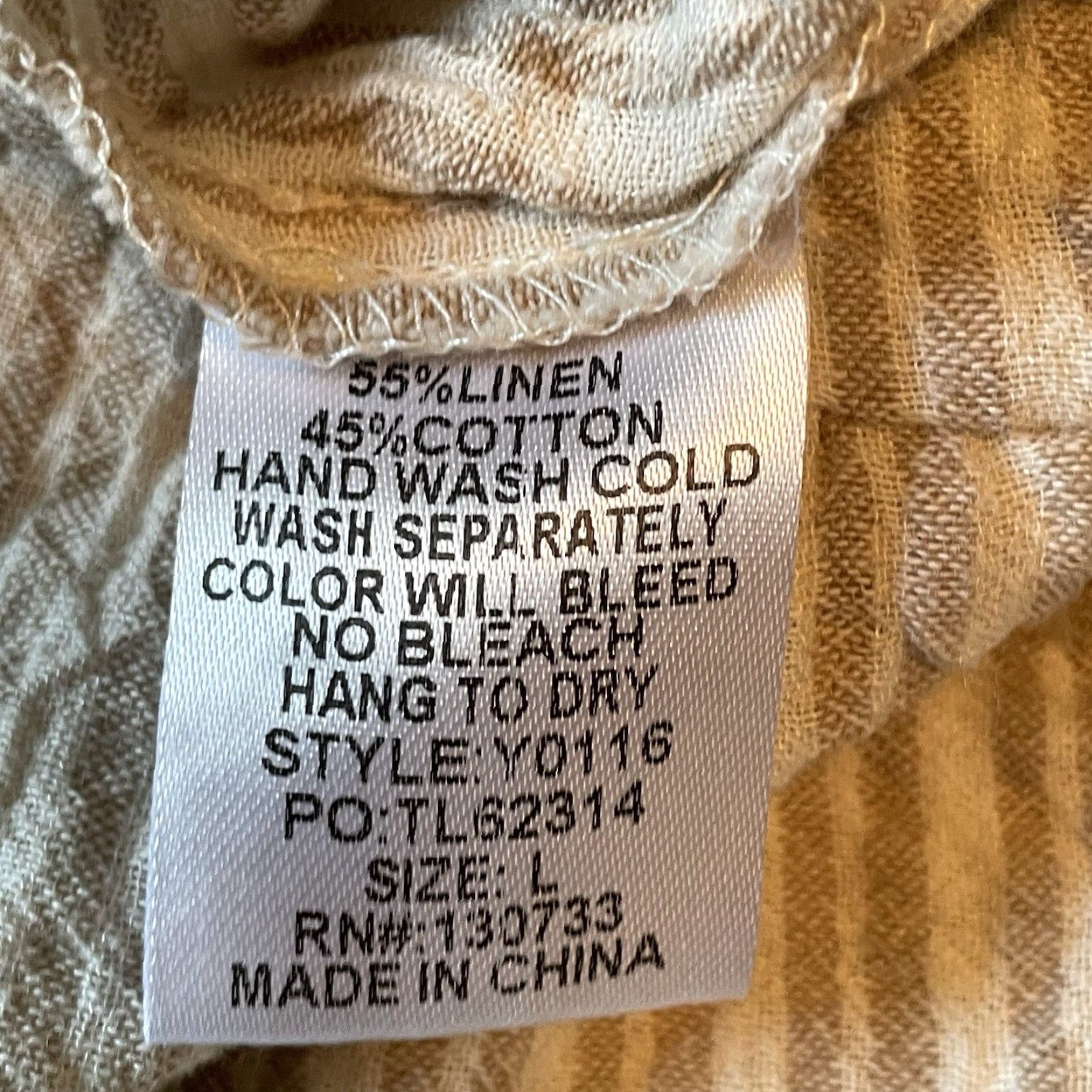 Vintage UMGEE Breezy Linen Blend Elastic Waist Shorts L Cream Beige Striped Ruffle Hem Mom Fit Women Casual Summer 3.5in Inseam Age Regular Size 36" / US 14 / IT 50 - 8 Thumbnail