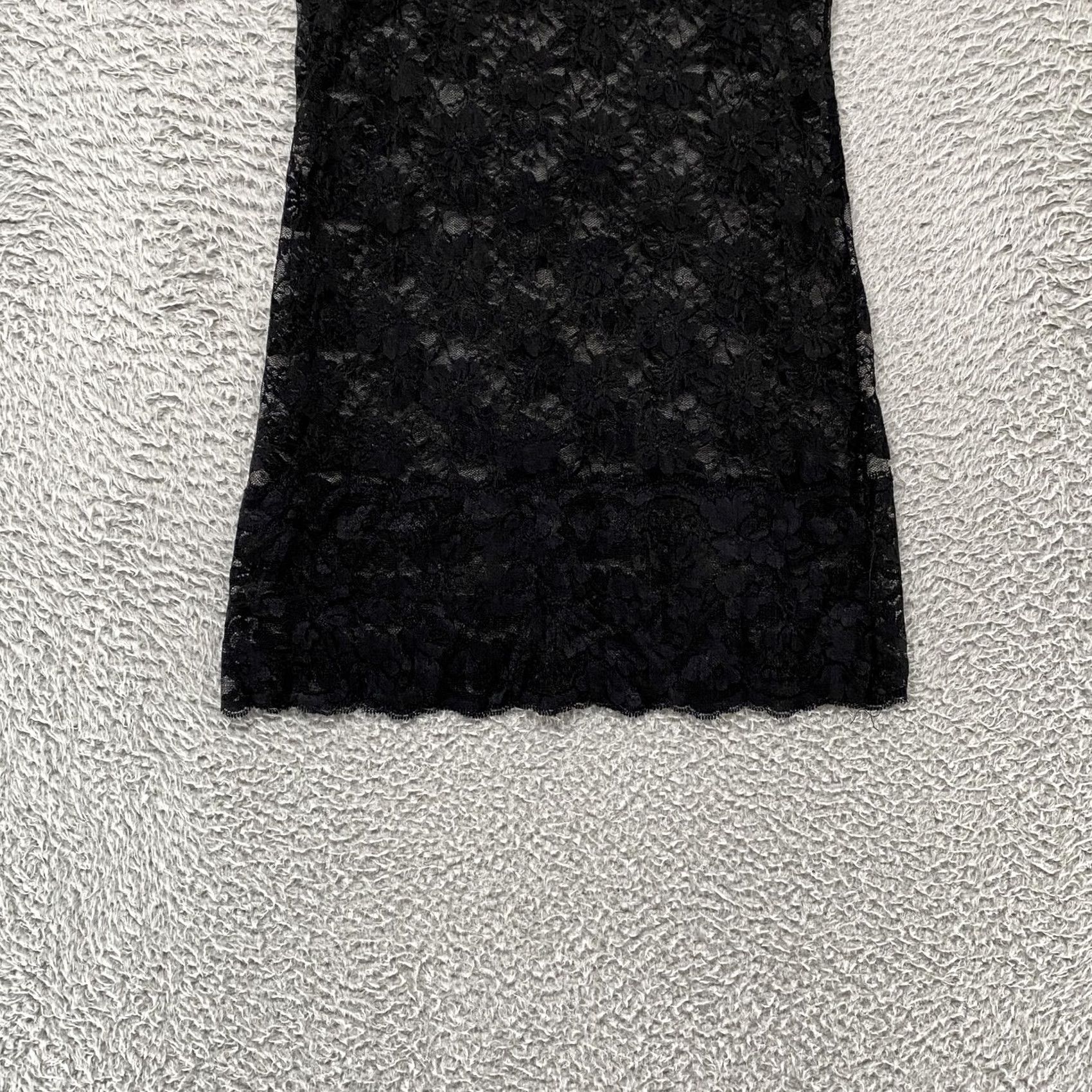 Vintage Wet Seal Y2K Slip Dress Womens M Lace Sheer Floral Whimsigoth Dark Fairy N/A Size M / US 6-8 / IT 42-44 - 2 Thumbnail