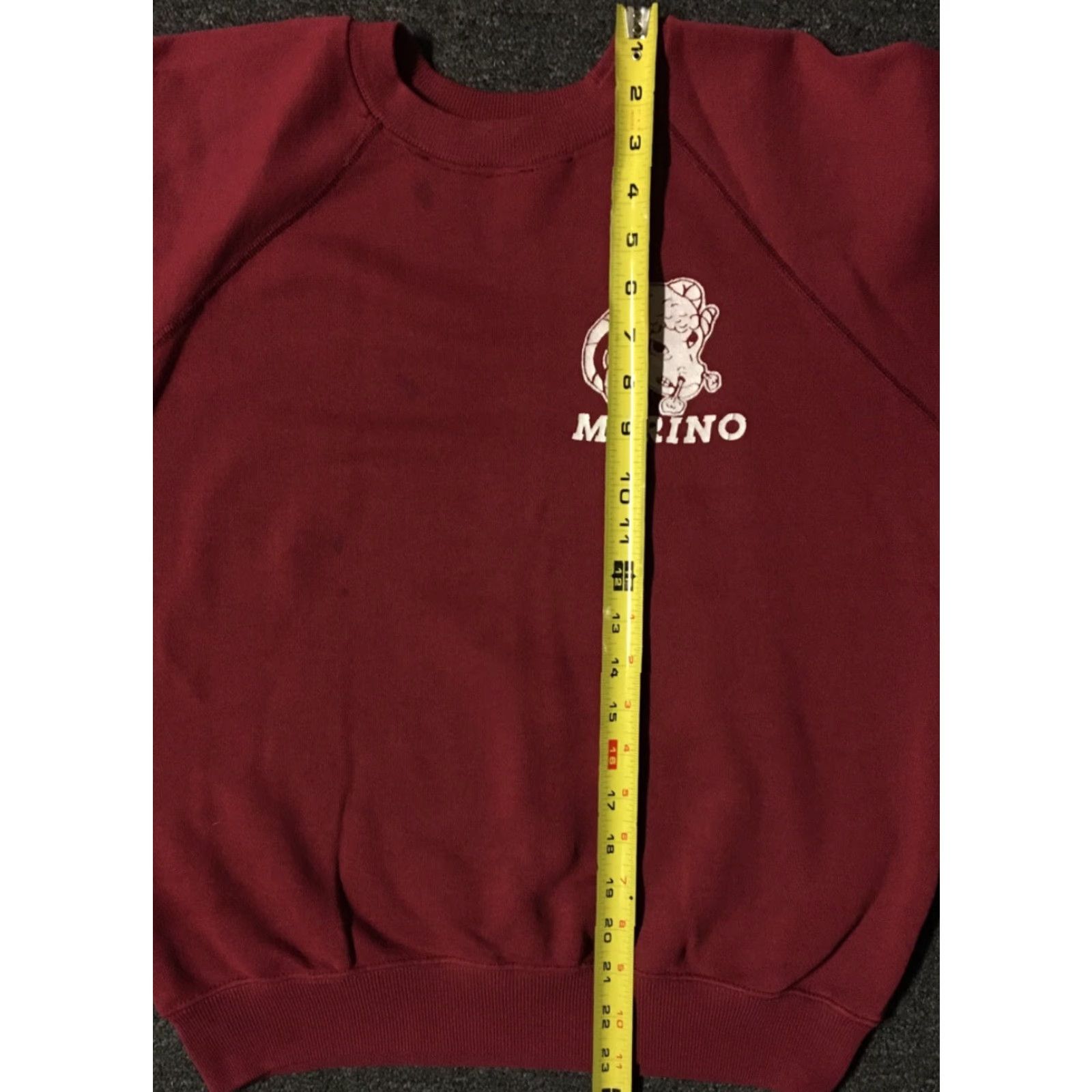 Hanes Vtg 80s Merino School Rams Faded Sweatshirt S USA Track Grunge PE College 90s Size US S / EU 44-46 / 1 - 8 Thumbnail