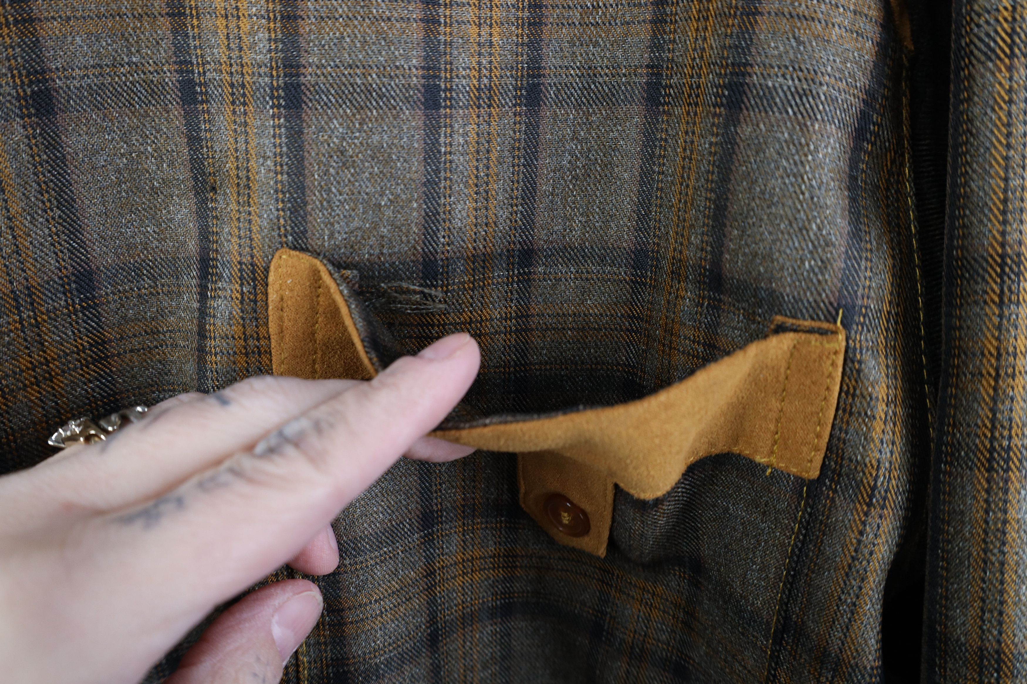 Vintage Vintage 90s Streetwear Rodeo Cowboy Button Shirt Brown Plaid Size US M / EU 48-50 / 2 - 8 Thumbnail