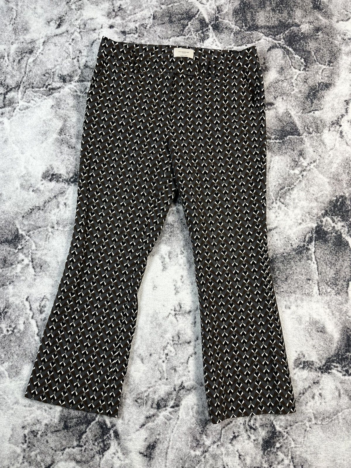 Other Via Masini 80 Geometric Pants Italy Size 48 Pattern Size 34" / US 12 / IT 48 - 1 Thumbnail