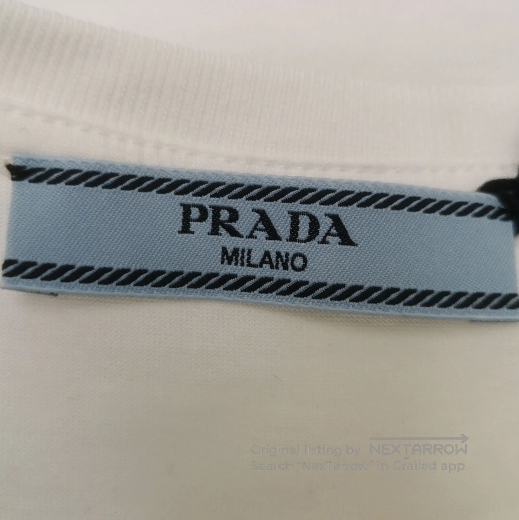 Prada Prada Classic Cotton Crew Neck T. Size S / US 4 / IT 40 - 4 Thumbnail