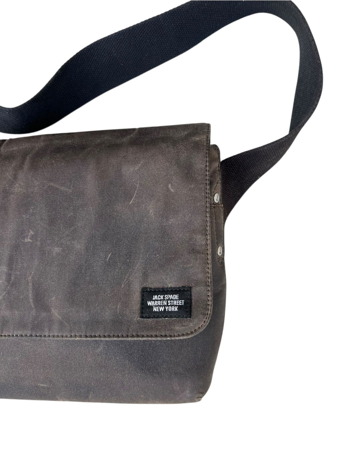 Jack Spade Jack Spade USA Patina Waxed Cotton Canvas Messenger Bag Size ONE SIZE - 6 Thumbnail