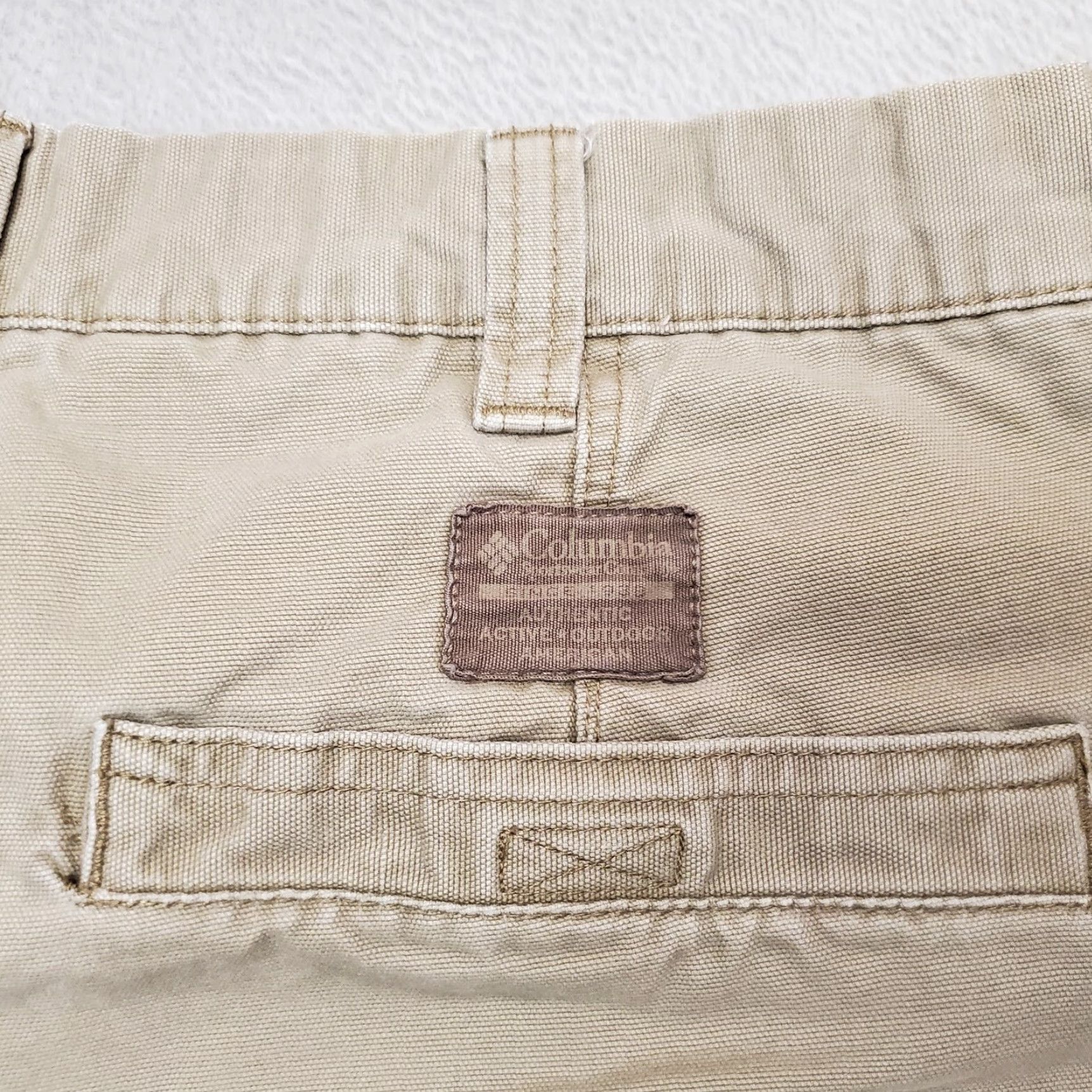 Vintage Columbia Men Cargo Pants 38x31 Beige Canvas Outdoors Hike Camp 90s Columba? (Wait) Size US 38 / EU 54 - 7 Thumbnail