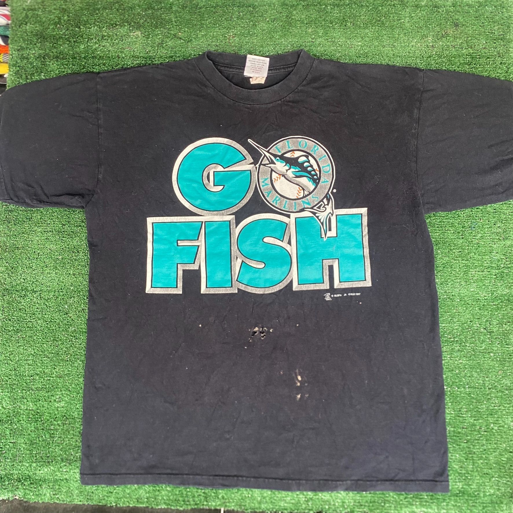 MLB Vintage 90s Florida Marlins Shirt MLB Baseball Miami Tee Size US XL / EU 56 / 4 - 1 Thumbnail