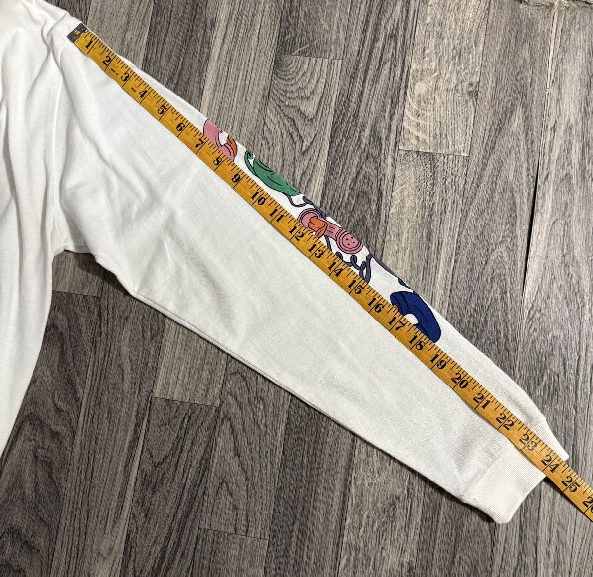 Japanese Brand Left Alone Japanese Brand White Long Sleeve Phone Sex Tee Size US L / EU 52-54 / 3 - 12 Thumbnail