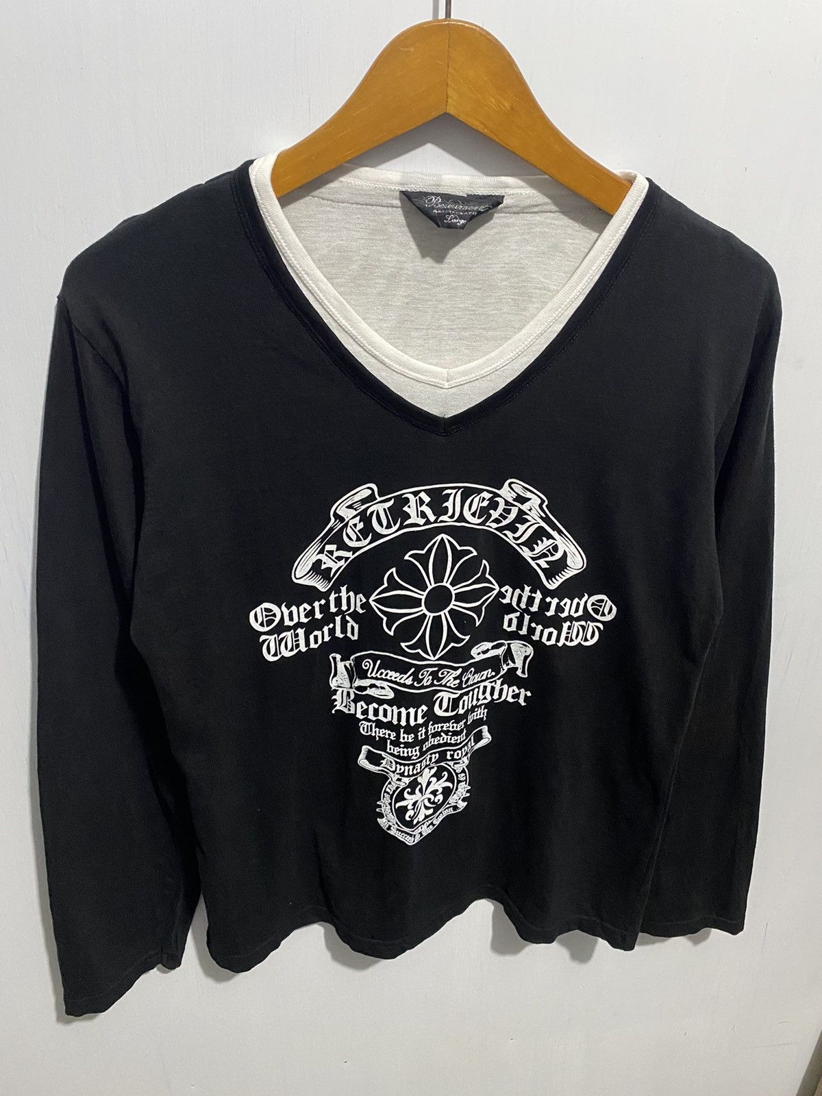 Japanese Brand Double Layers Beaumere Poem Chrome Heart Style Longsleeve Tee Size US L / EU 52-54 / 3 - 2 Thumbnail