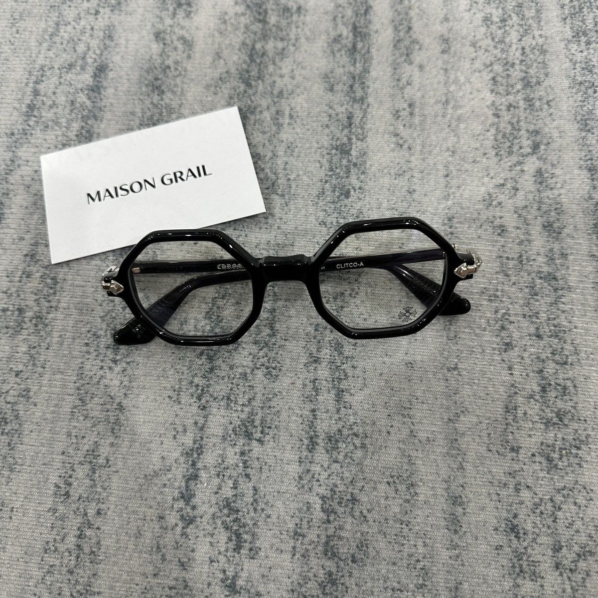 Chrome Hearts CHROME HEARTS CLITCO-A BLACK EYEGLASSES Size ONE SIZE - 3 Thumbnail