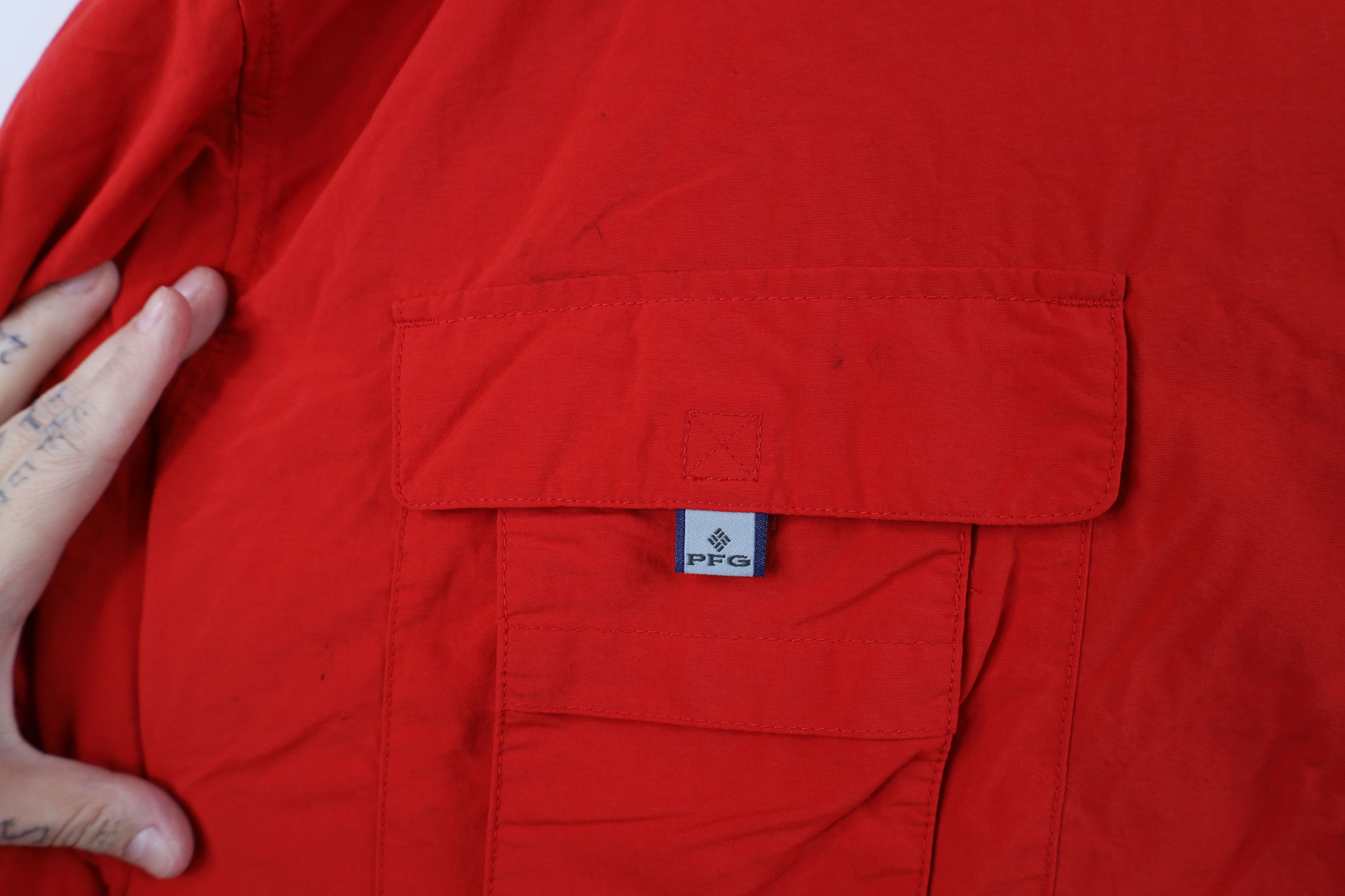 Columbia Columbia PFG Long Sleeve Collared Button Down Shirt Red Size US XXL / EU 58 / 5 - 7 Thumbnail