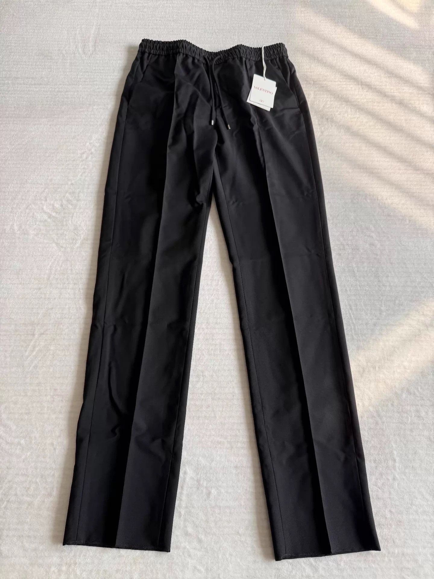 Valentino Black Casual Drawstring Pants Size 32 Size US 32 / EU 48 - 1 Thumbnail