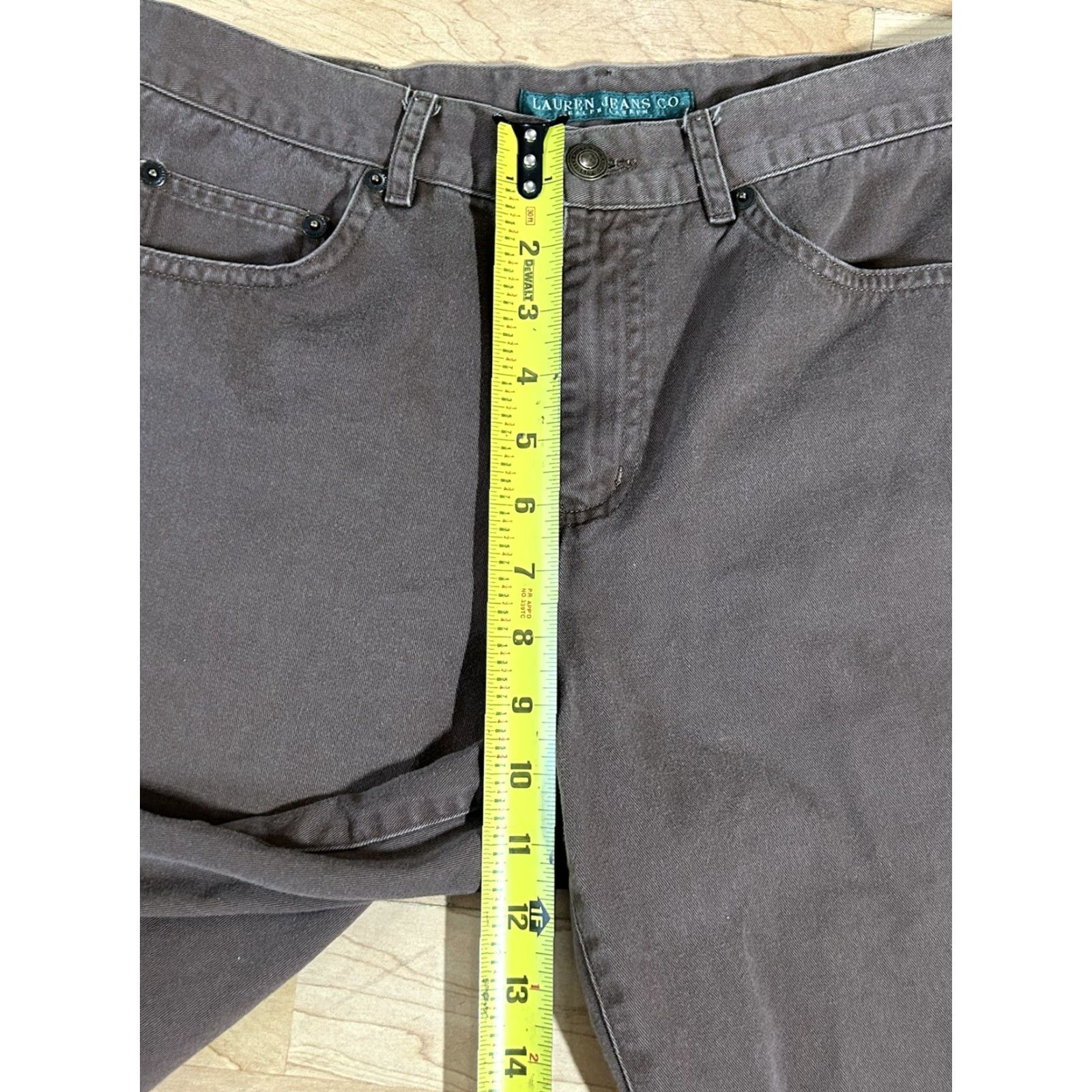 Ralph Lauren Lauren Jeans Co Womens Brown Denim Cropped Straight Leg Pants size 6 Ladies Spring Fall Summer Cropped Logo Size 28" / US 6 / IT 42 - 5 Thumbnail