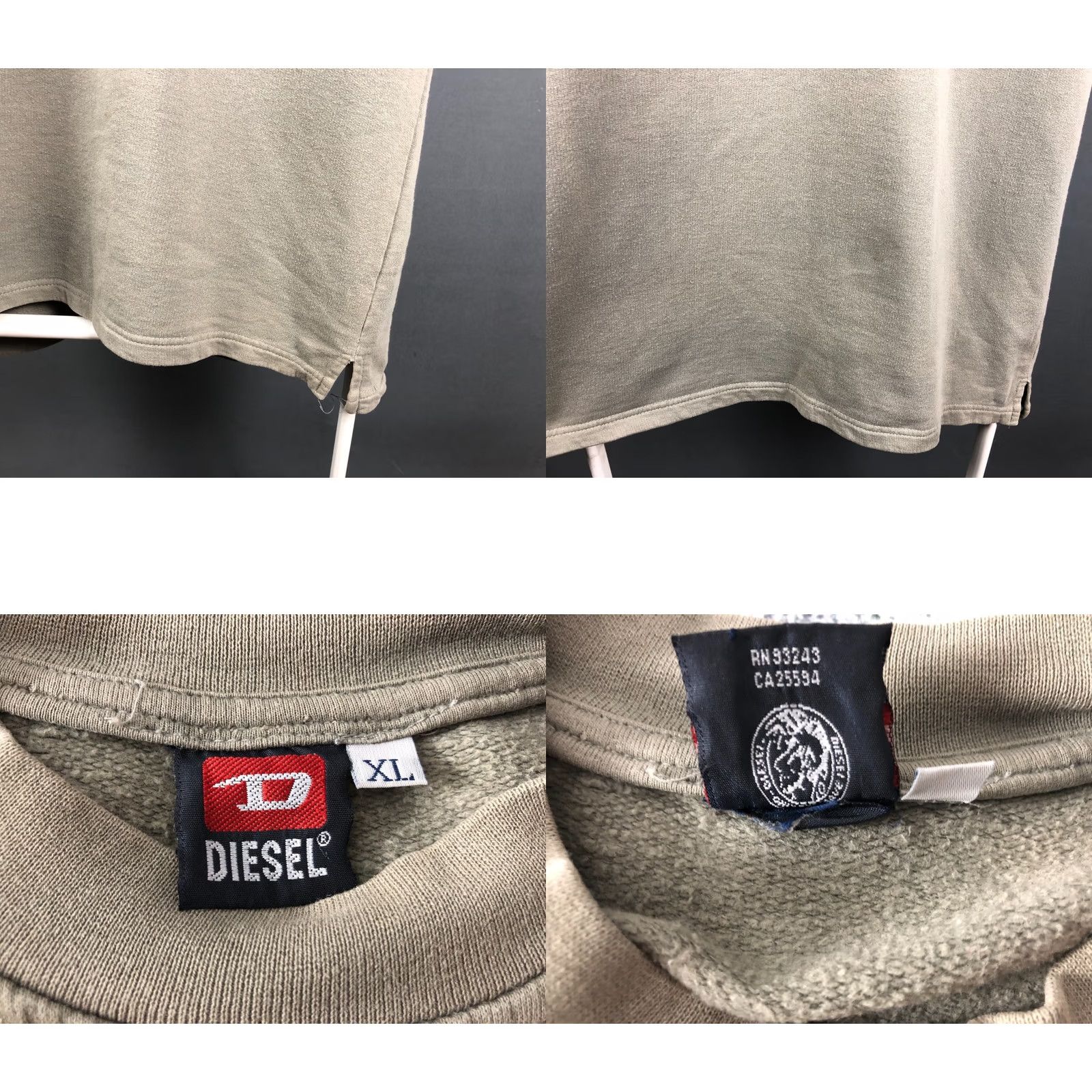 Diesel Diesel Men's Sweatshirt XL Green Cotton Pullover Crew Neck Long Sleeve Embroidered Logo Size US XL / EU 56 / 4 - 8 Thumbnail